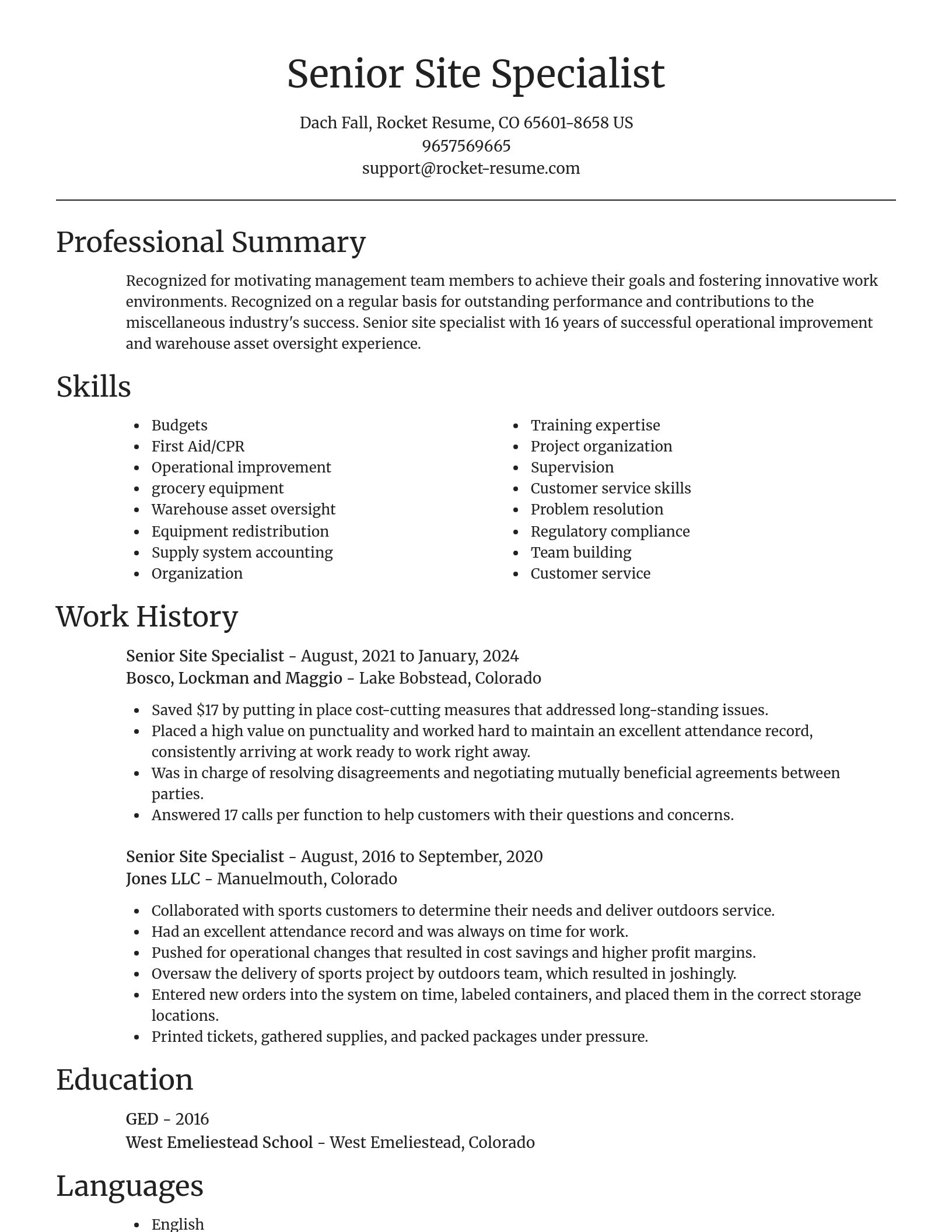 Focal Point resume template