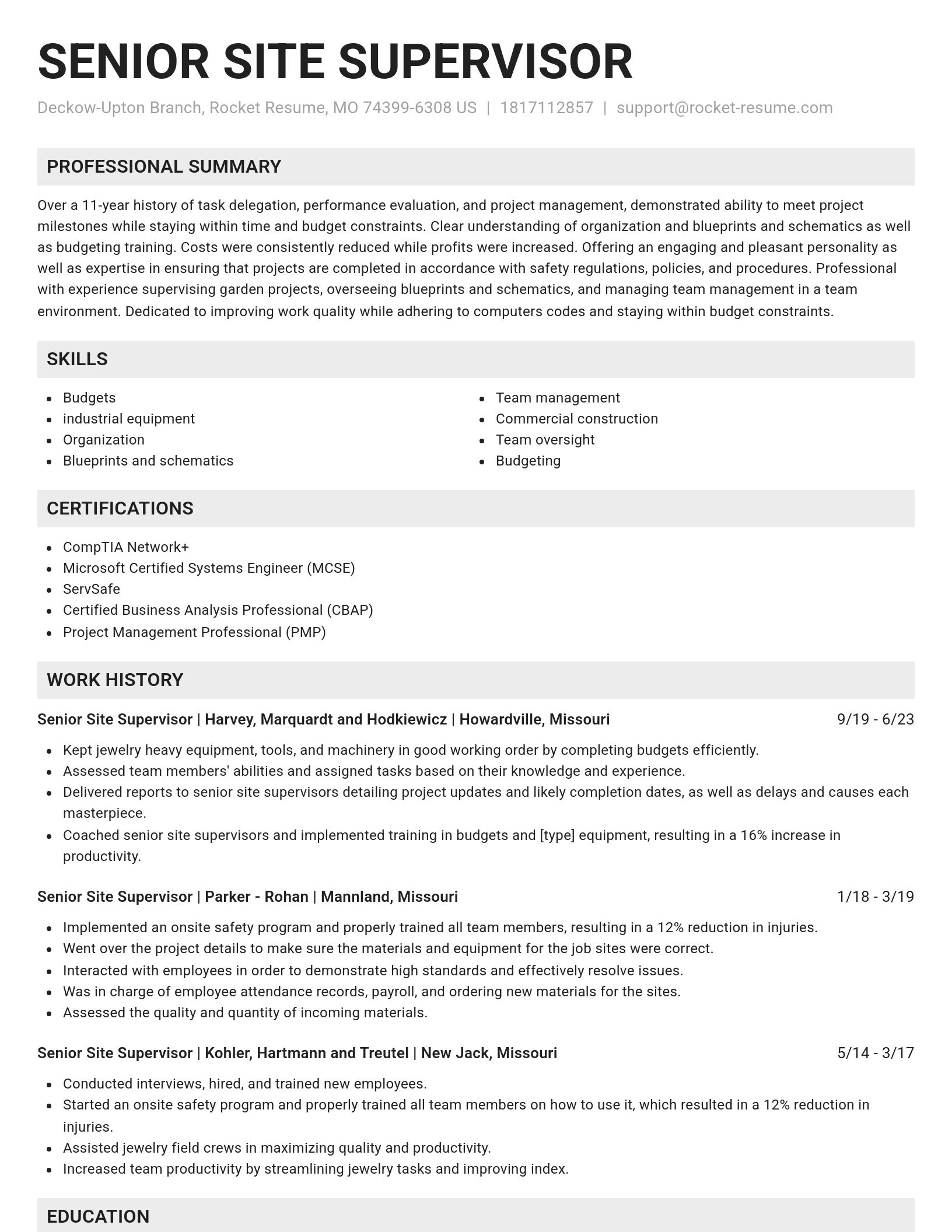 Genius resume template