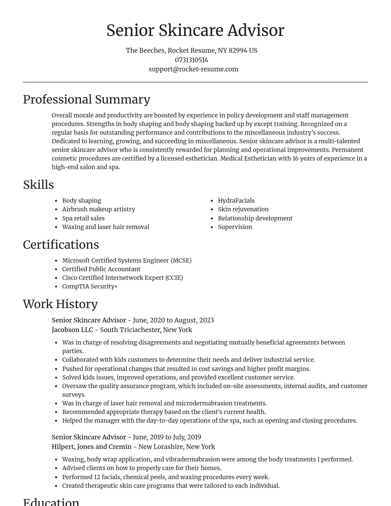 Focal Point resume template
