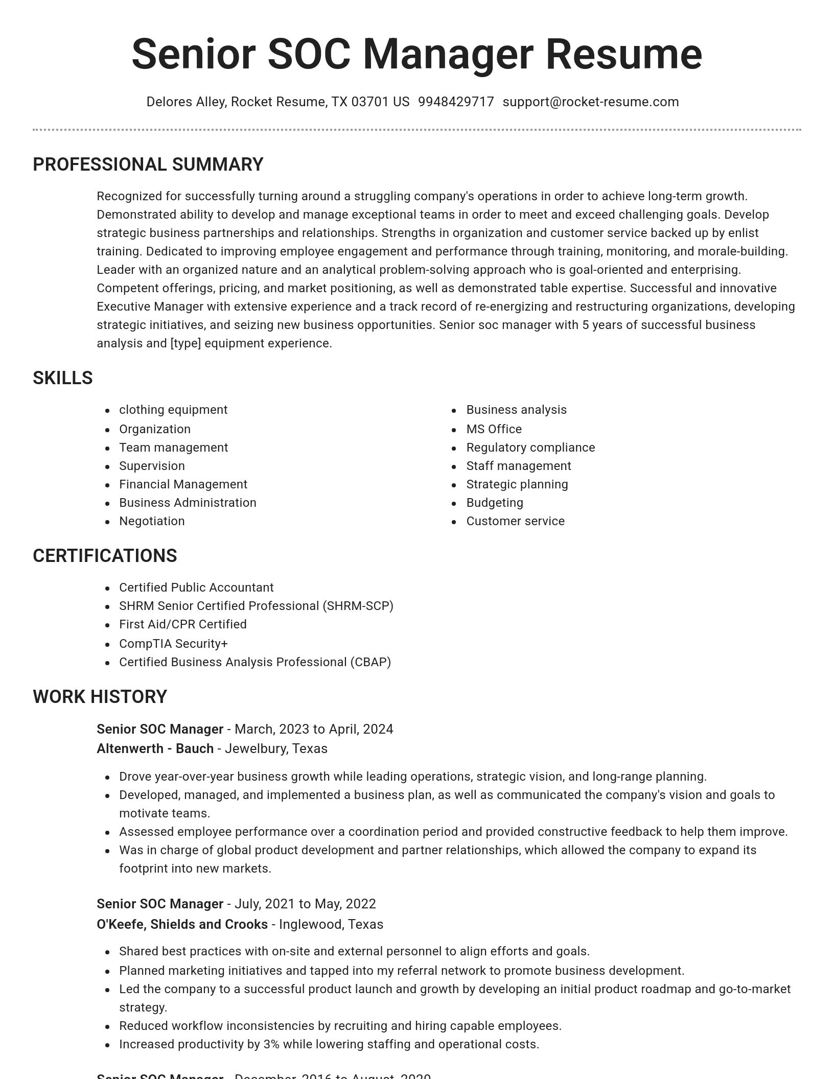 Brilliant resume template