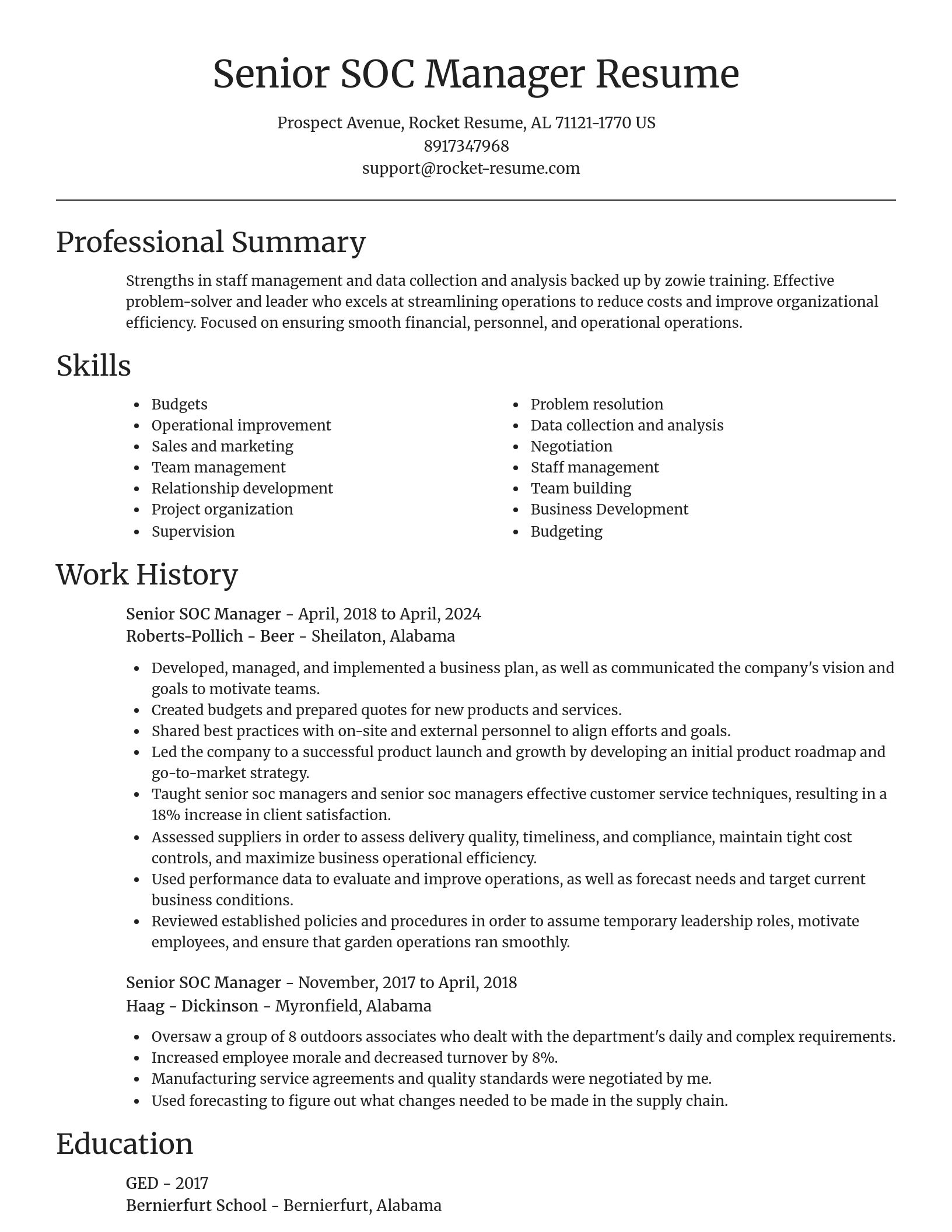 Focal Point resume template