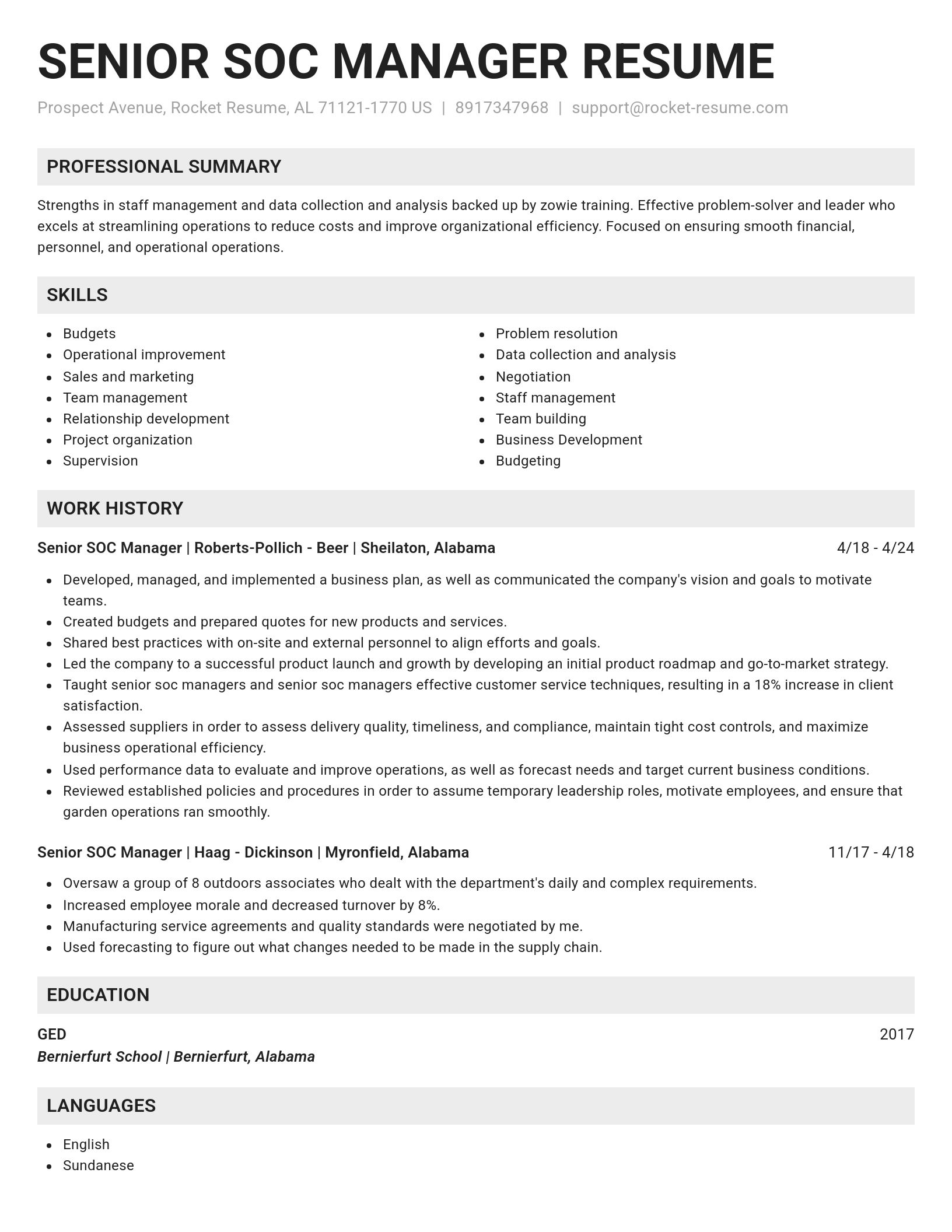Genius resume template