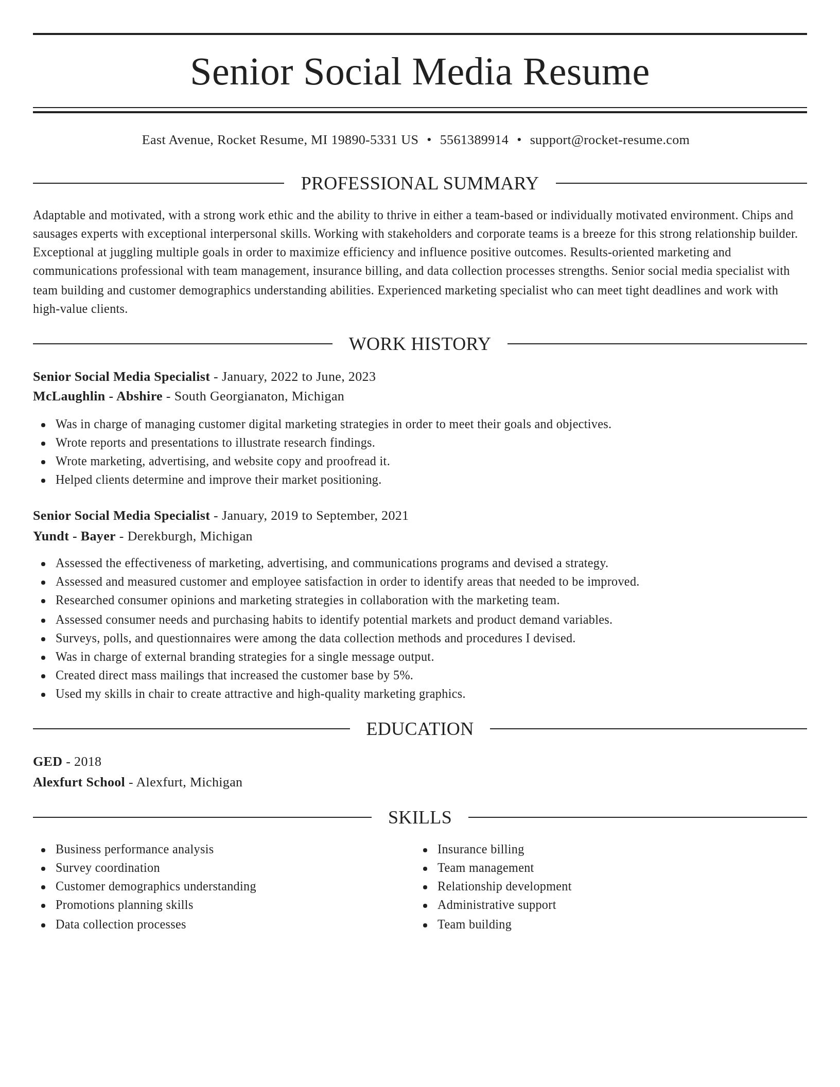 Elegant resume template