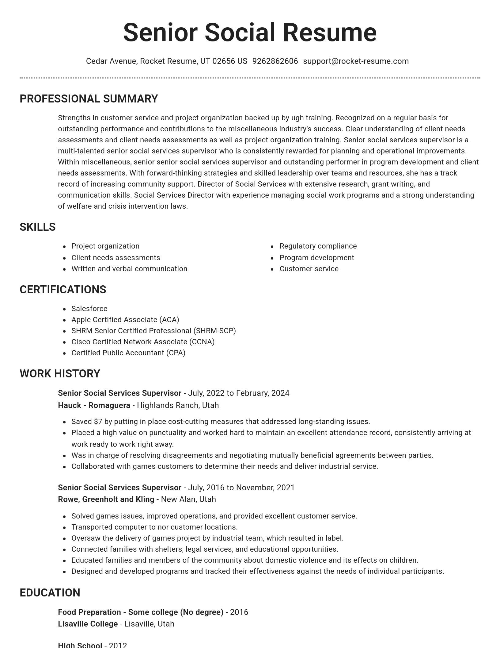 Brilliant resume template