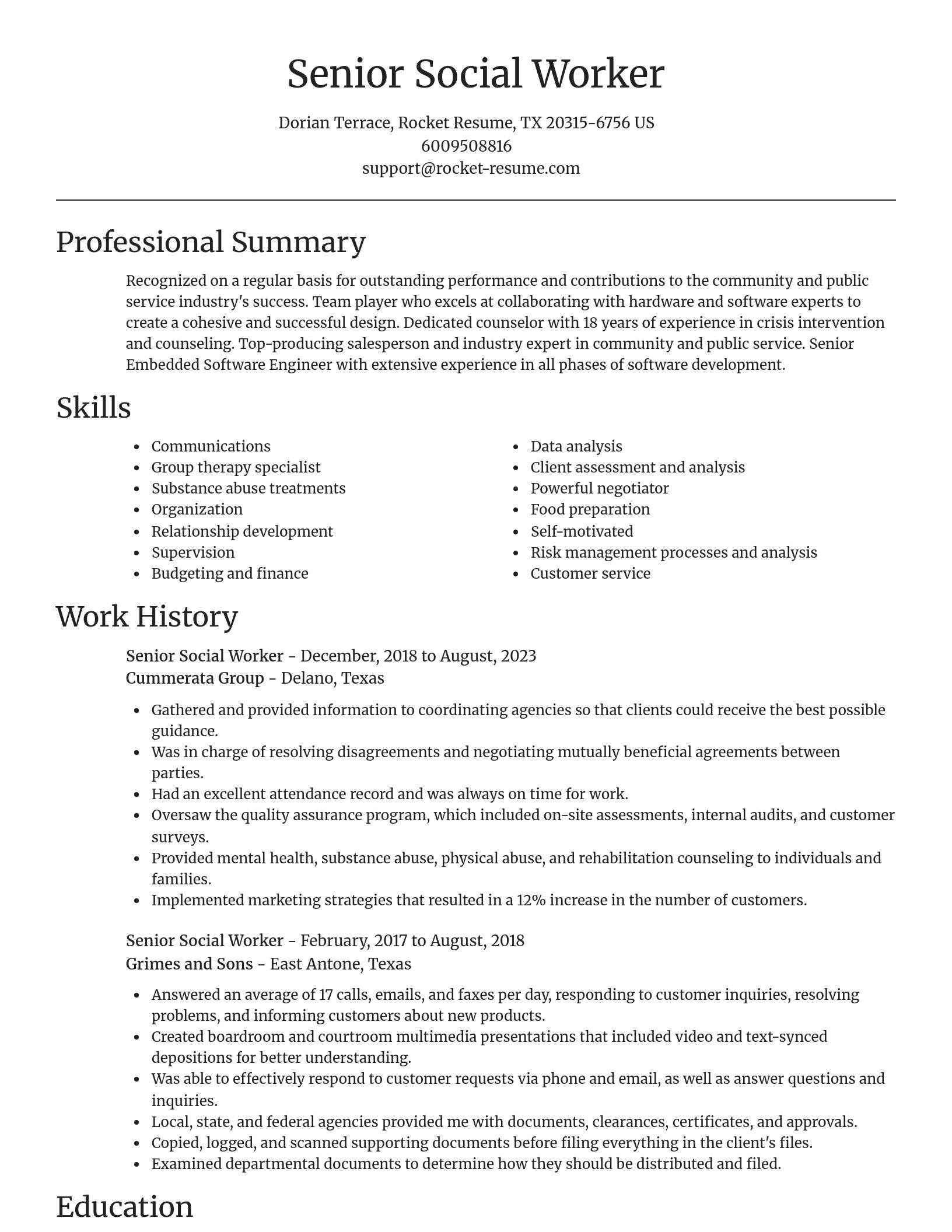 Focal Point resume template