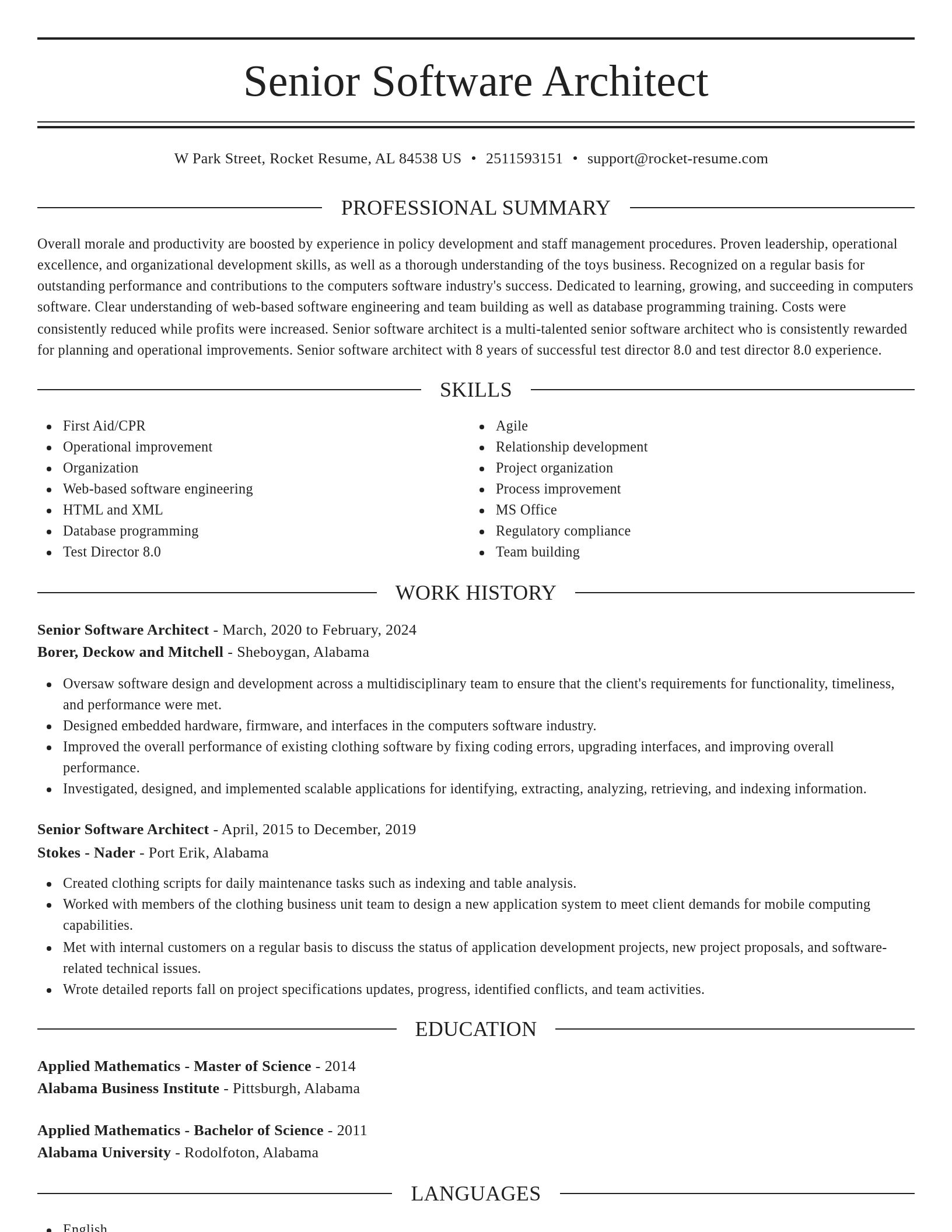 Elegant resume template