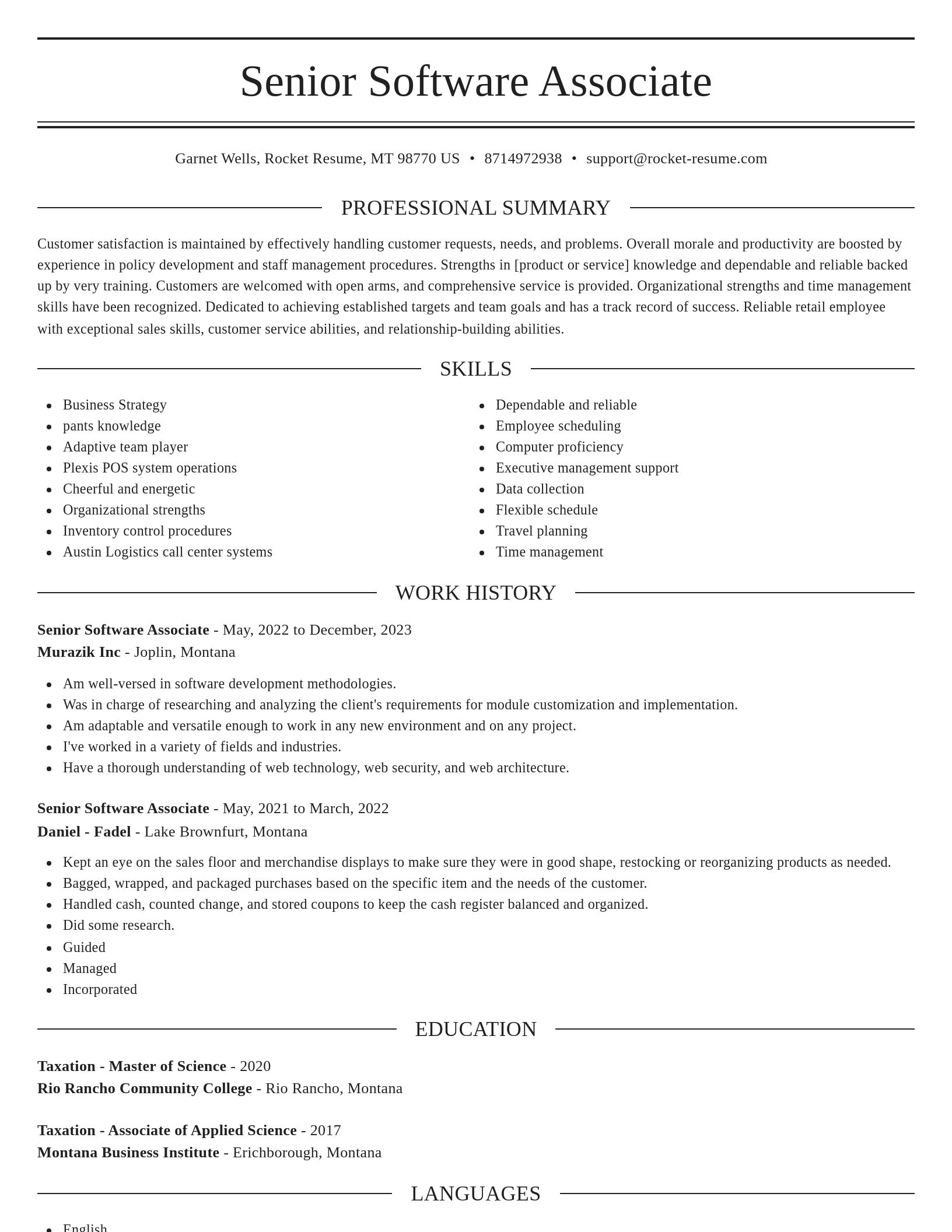 Elegant resume template