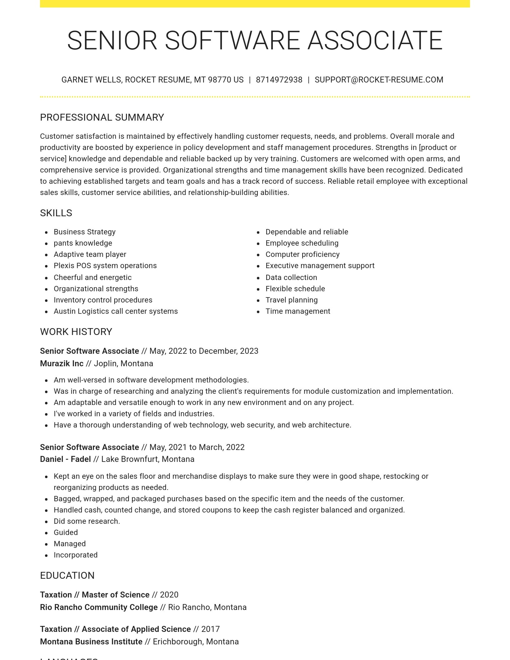 Grand resume template