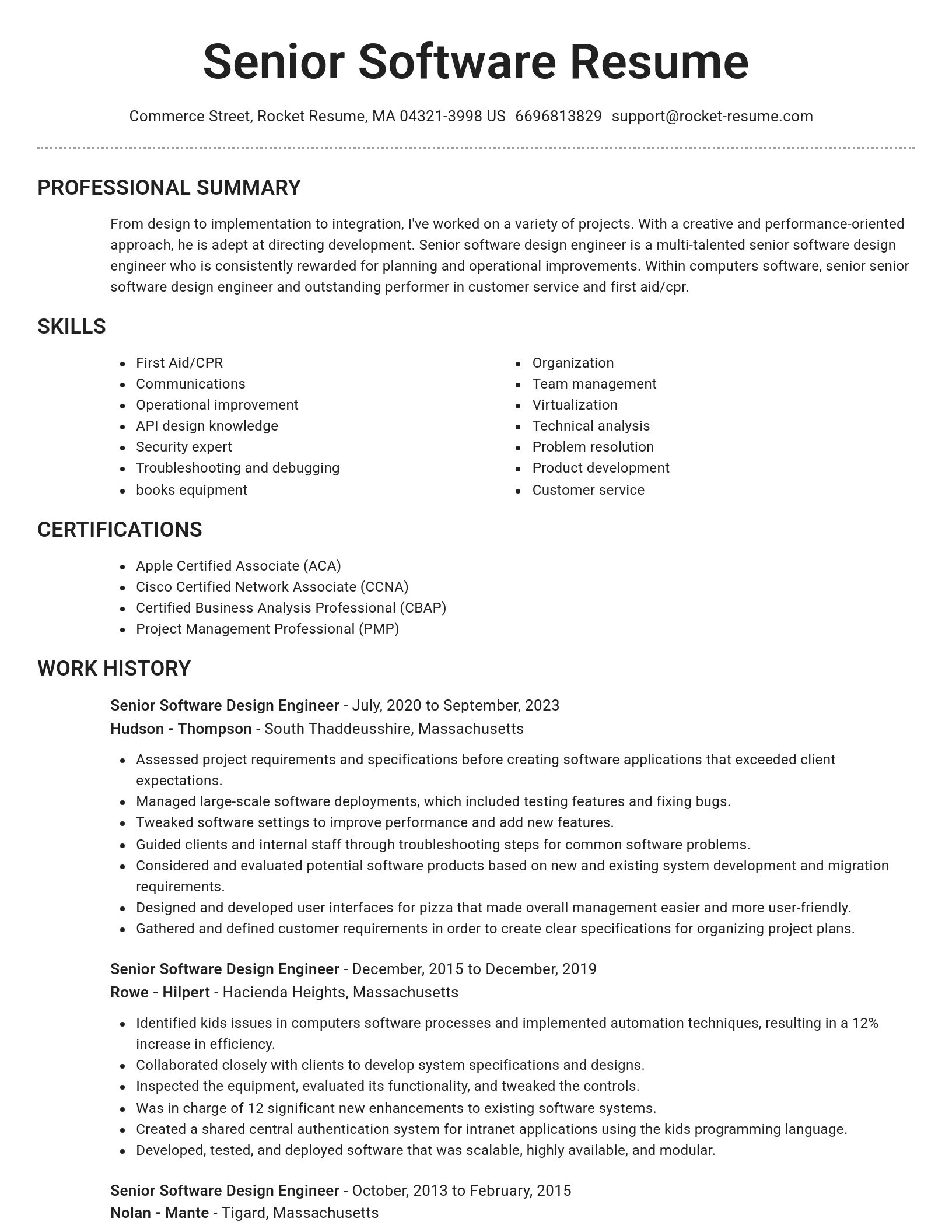 Brilliant resume template