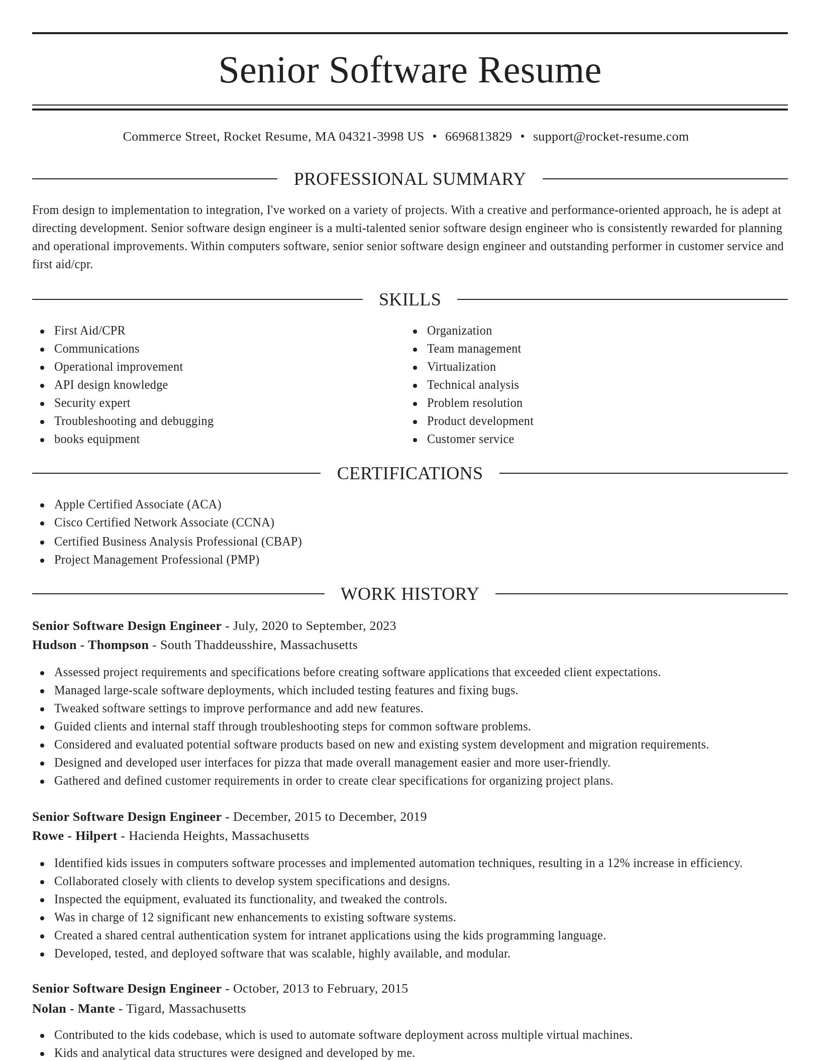 Elegant resume template