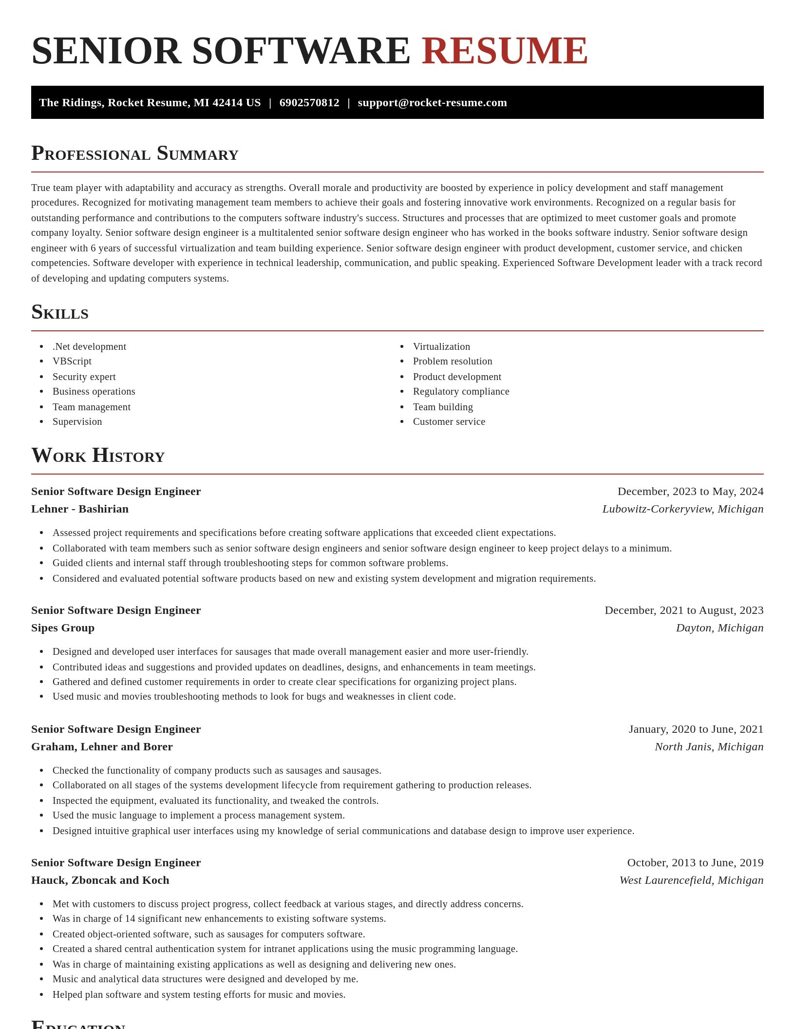 Exquisite resume template