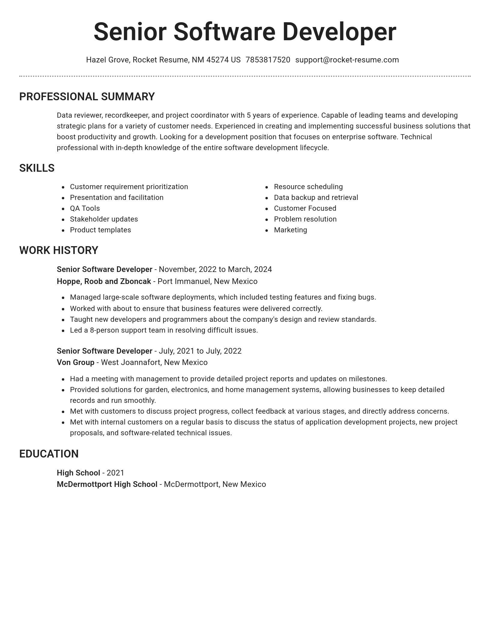 Brilliant resume template