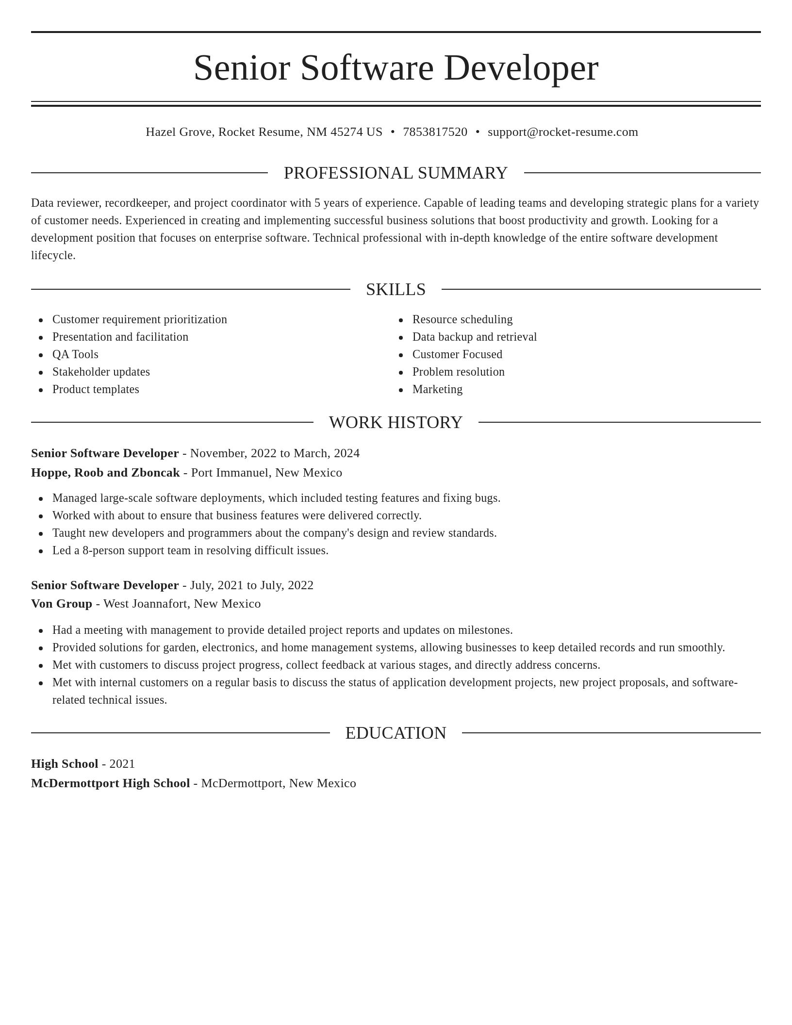 Elegant resume template
