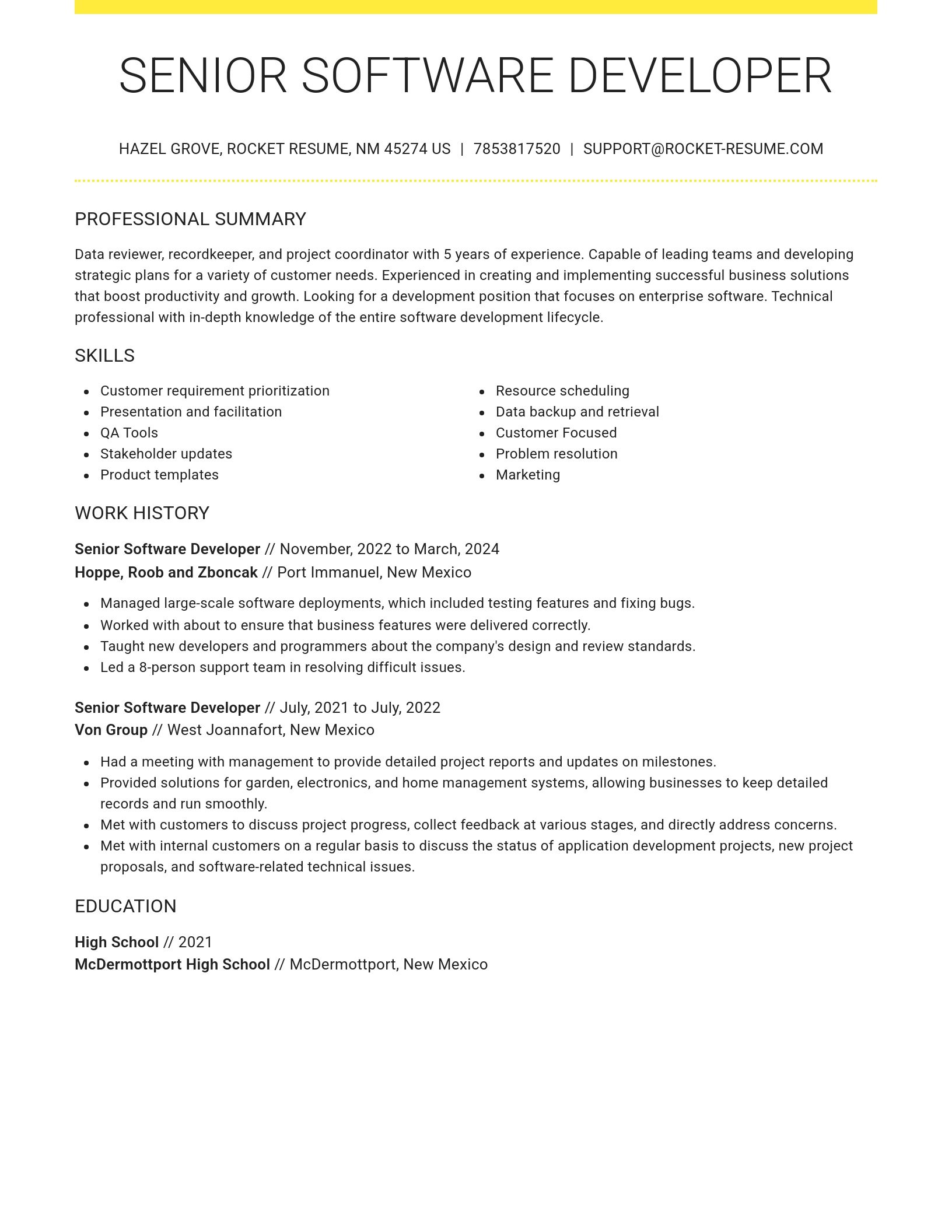 Grand resume template