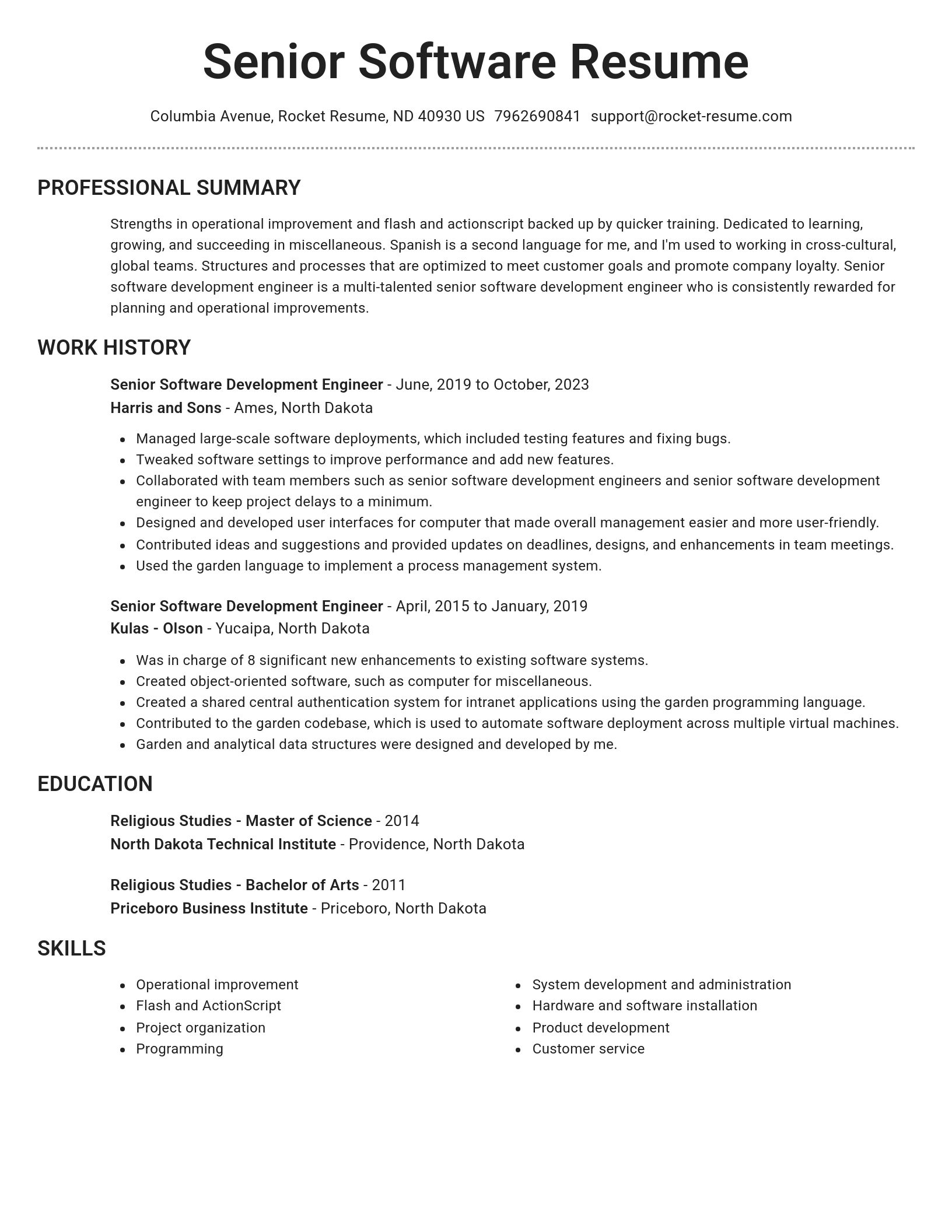 Brilliant resume template