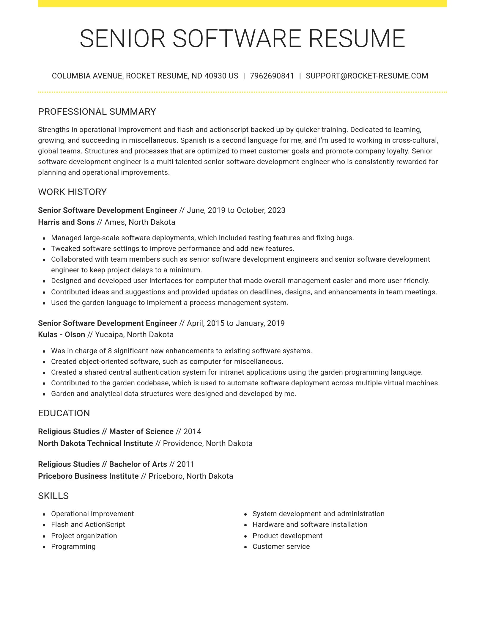 Grand resume template