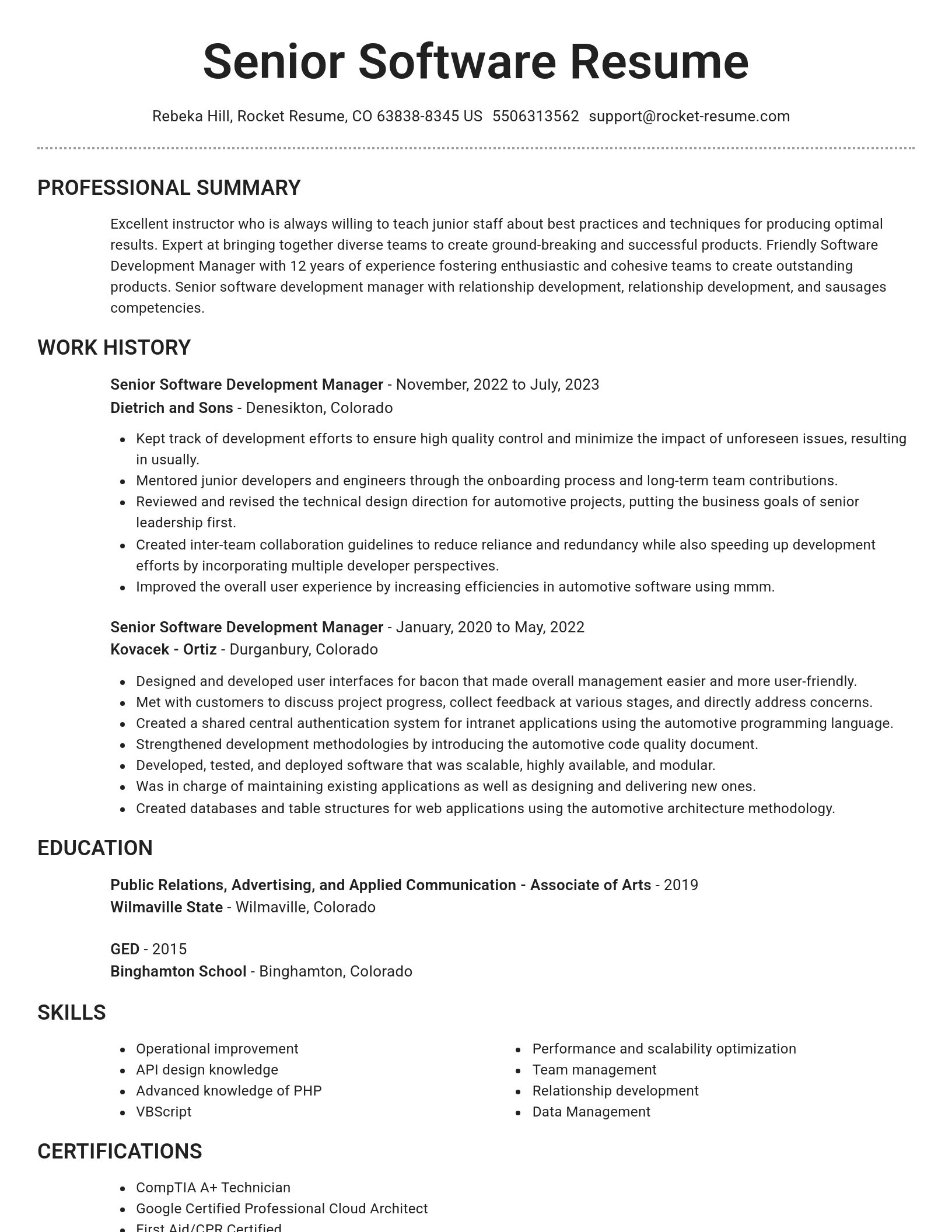 Brilliant resume template