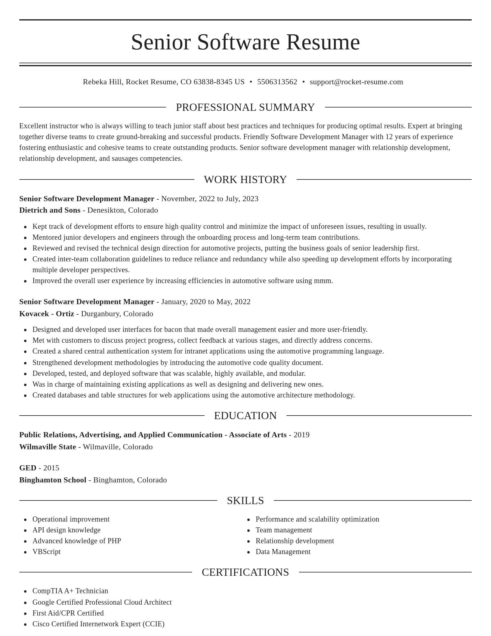 Elegant resume template