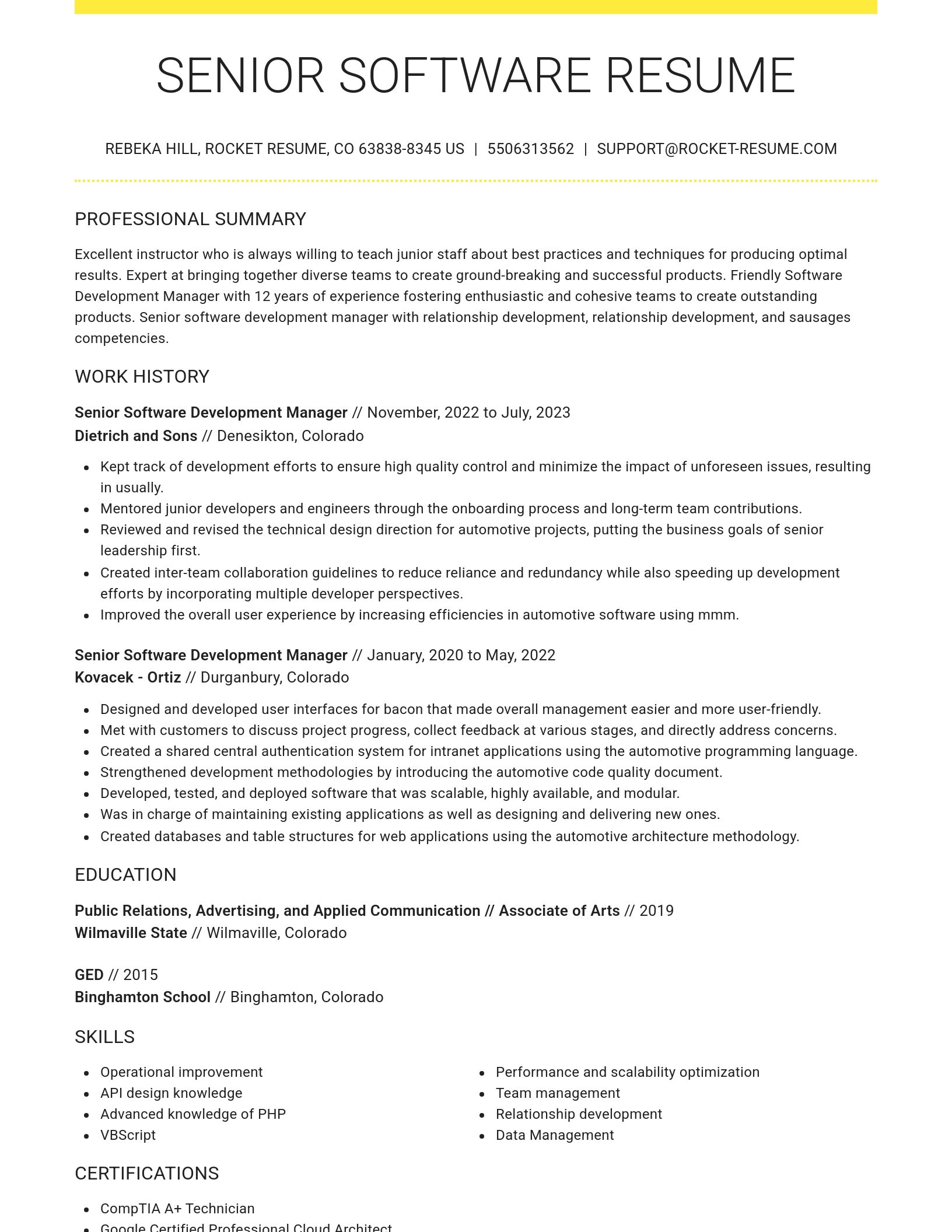 Grand resume template