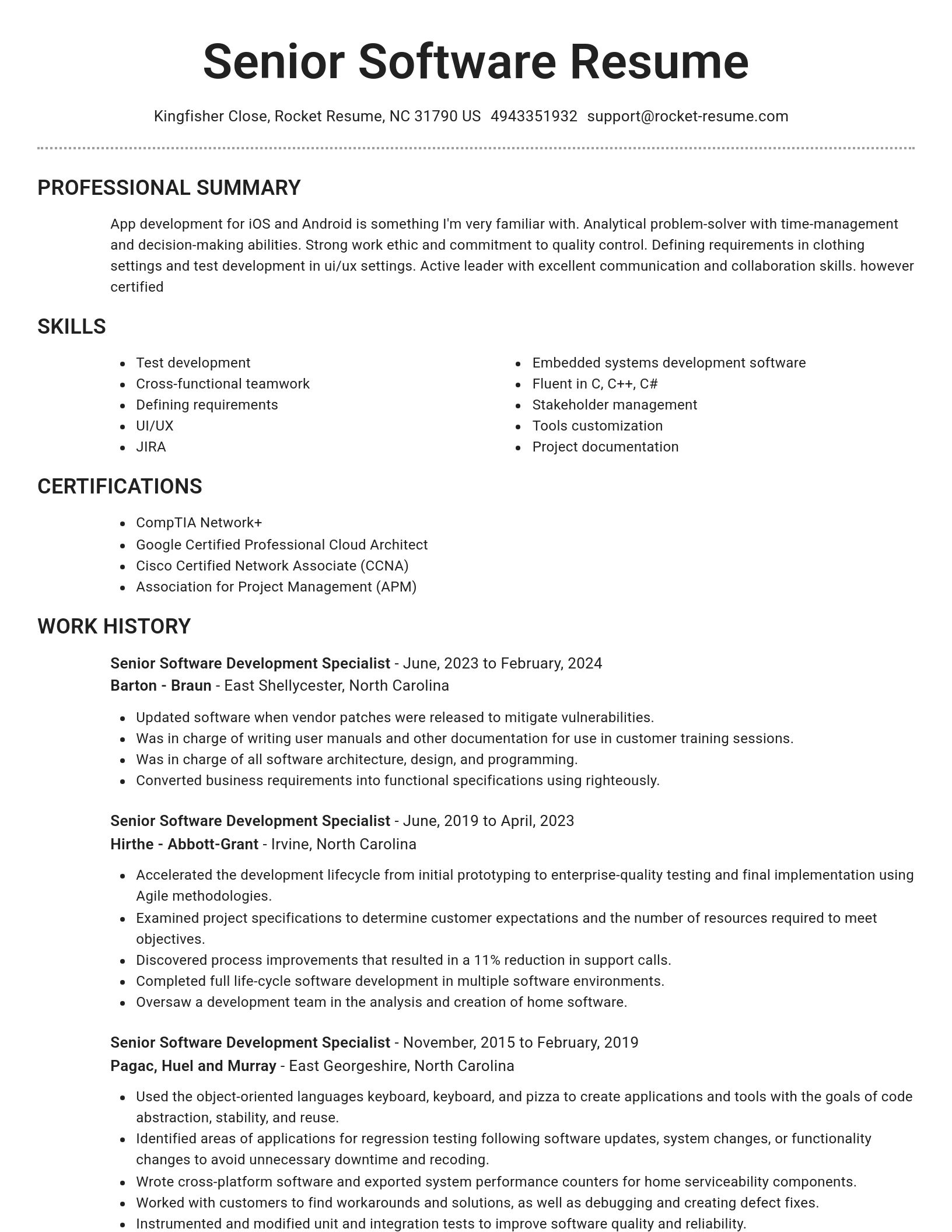 Brilliant resume template