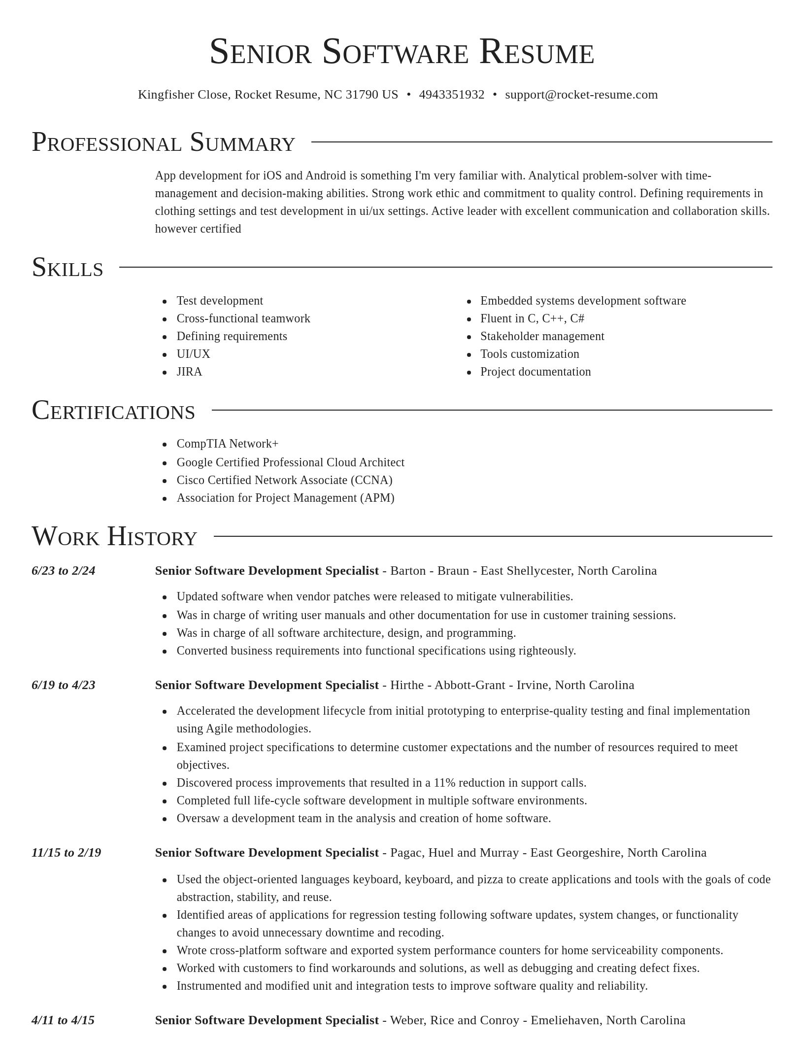 Director resume template