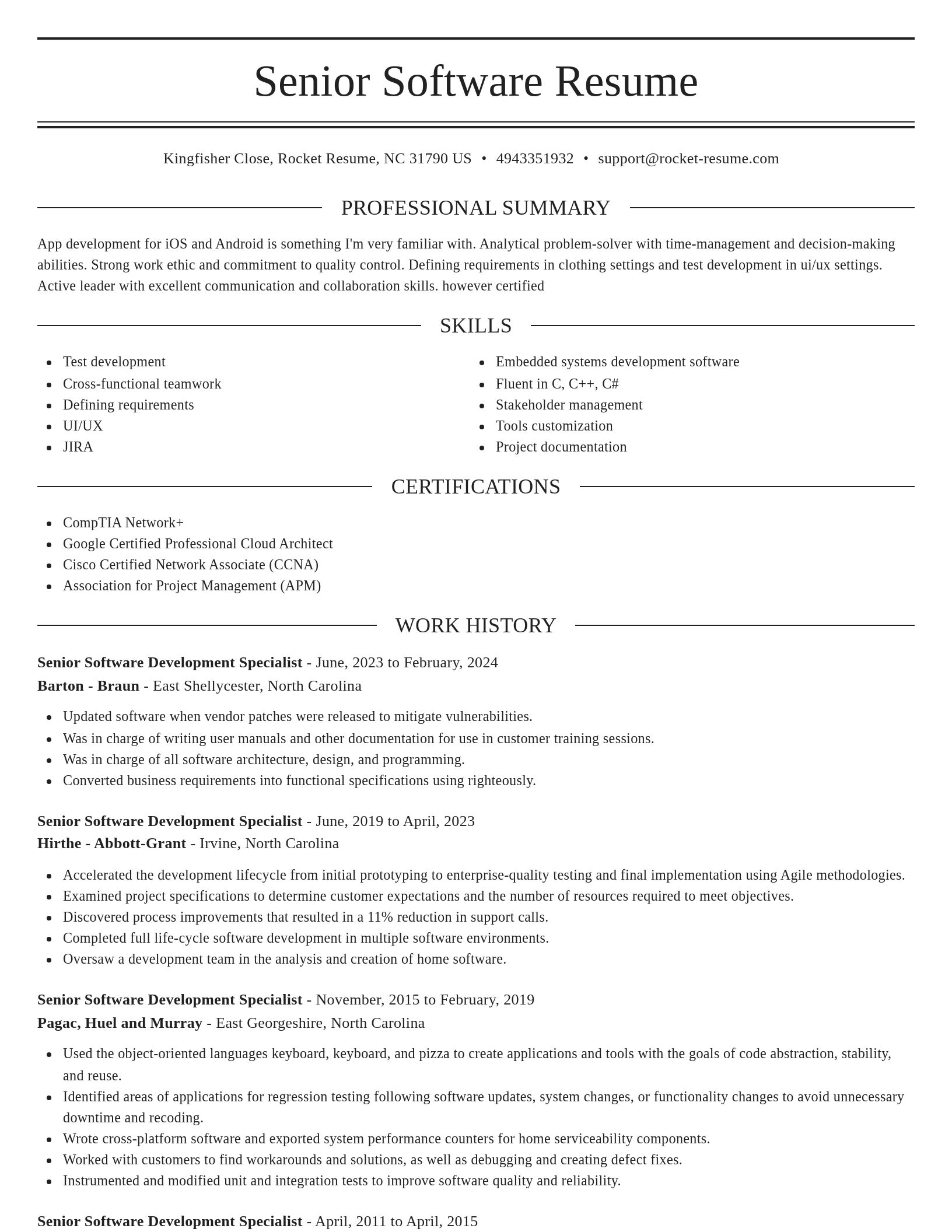 Elegant resume template