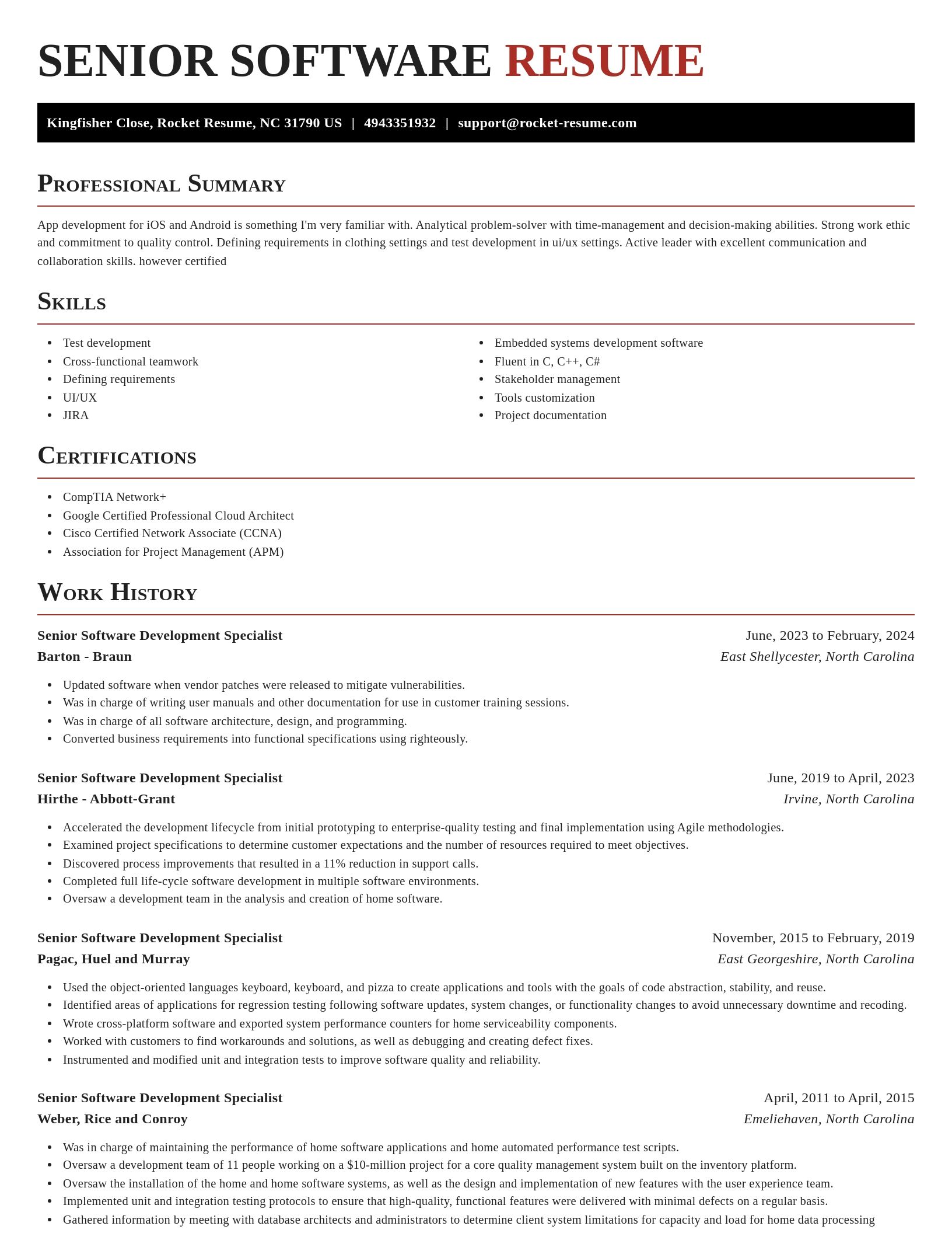 Exquisite resume template