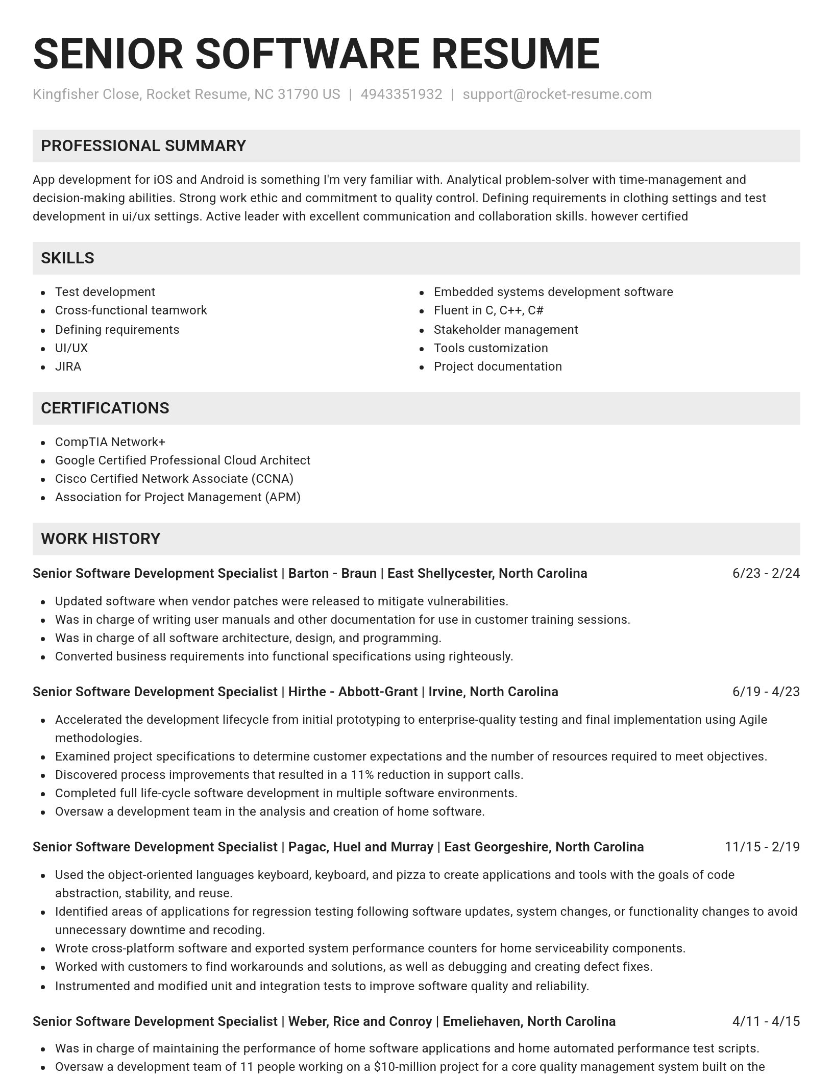 Genius resume template