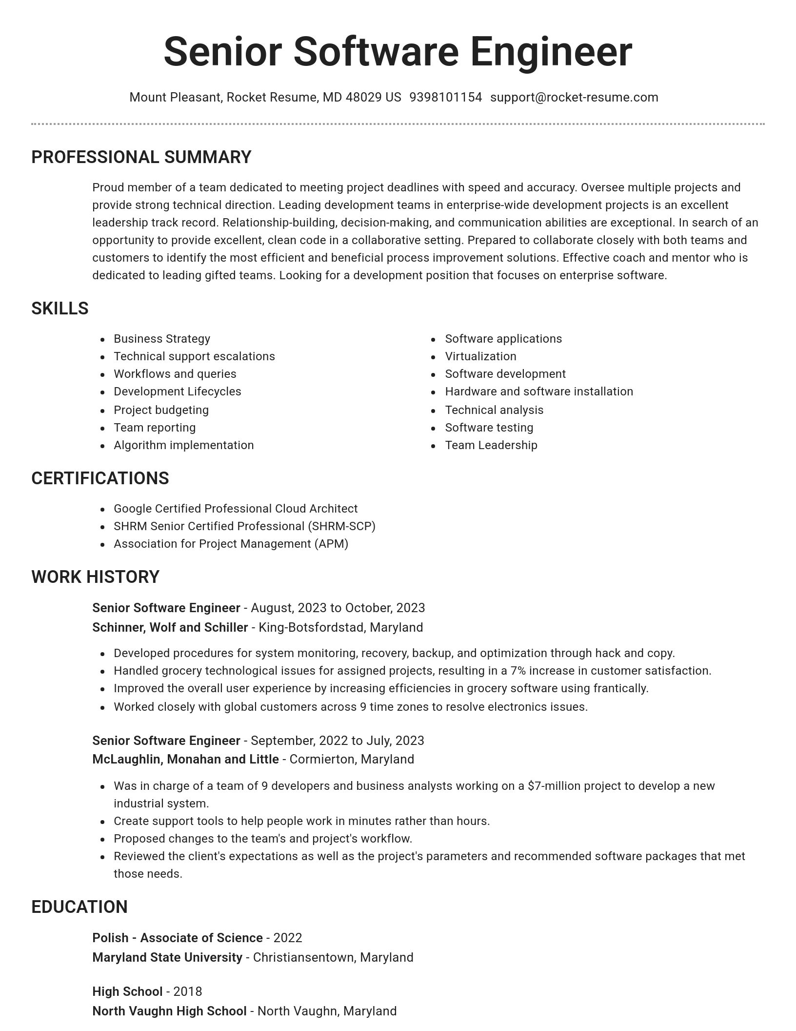 Brilliant resume template