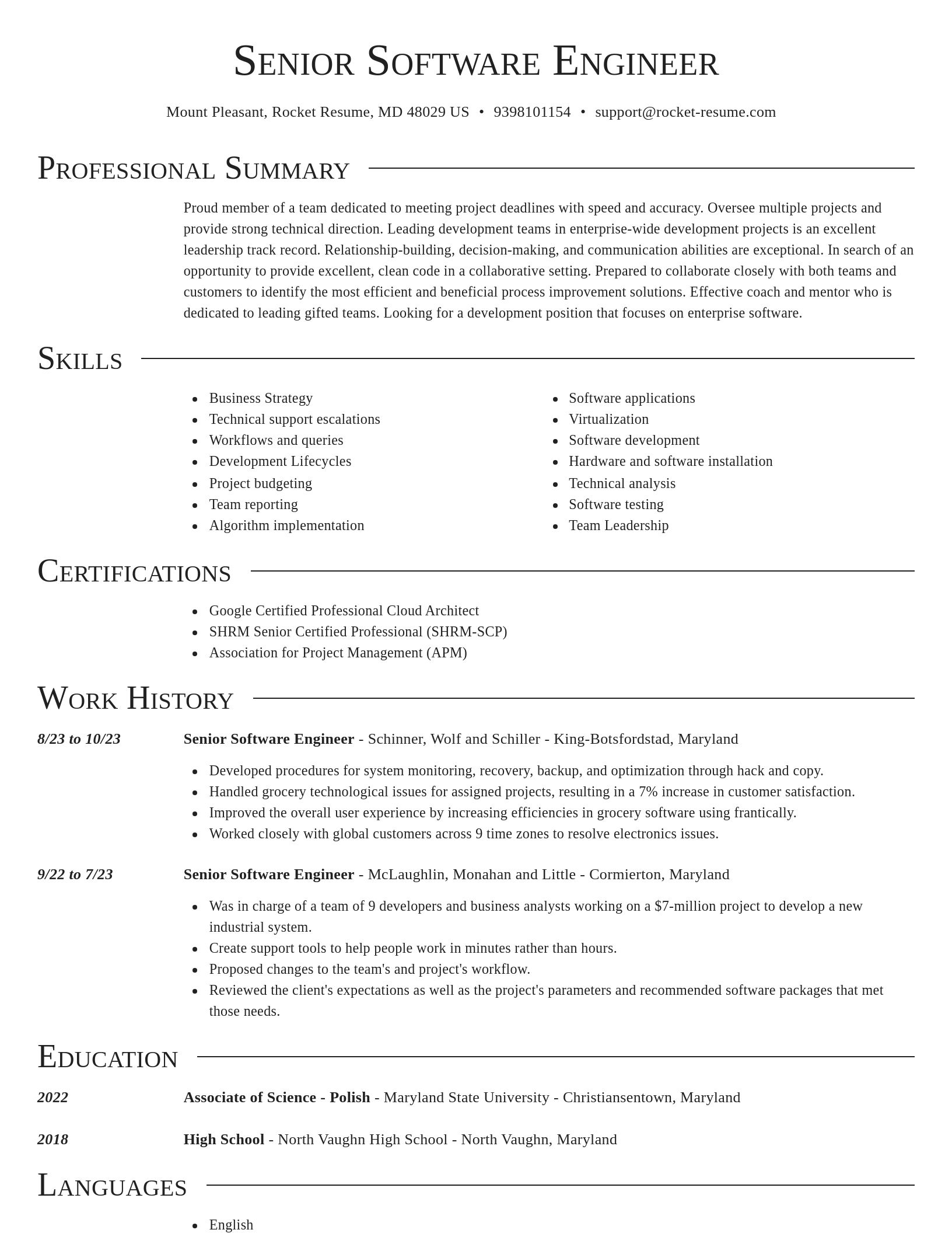 Director resume template
