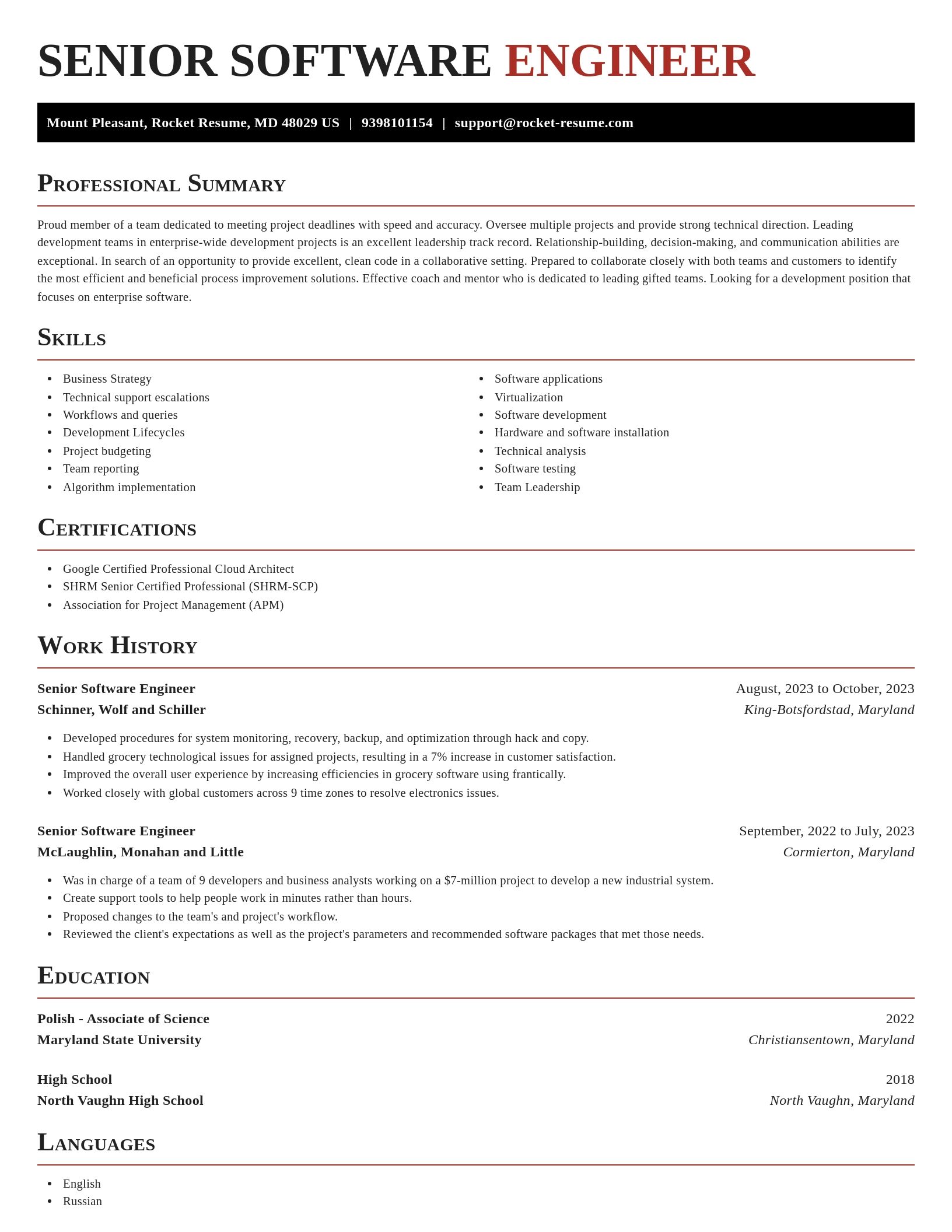 Exquisite resume template