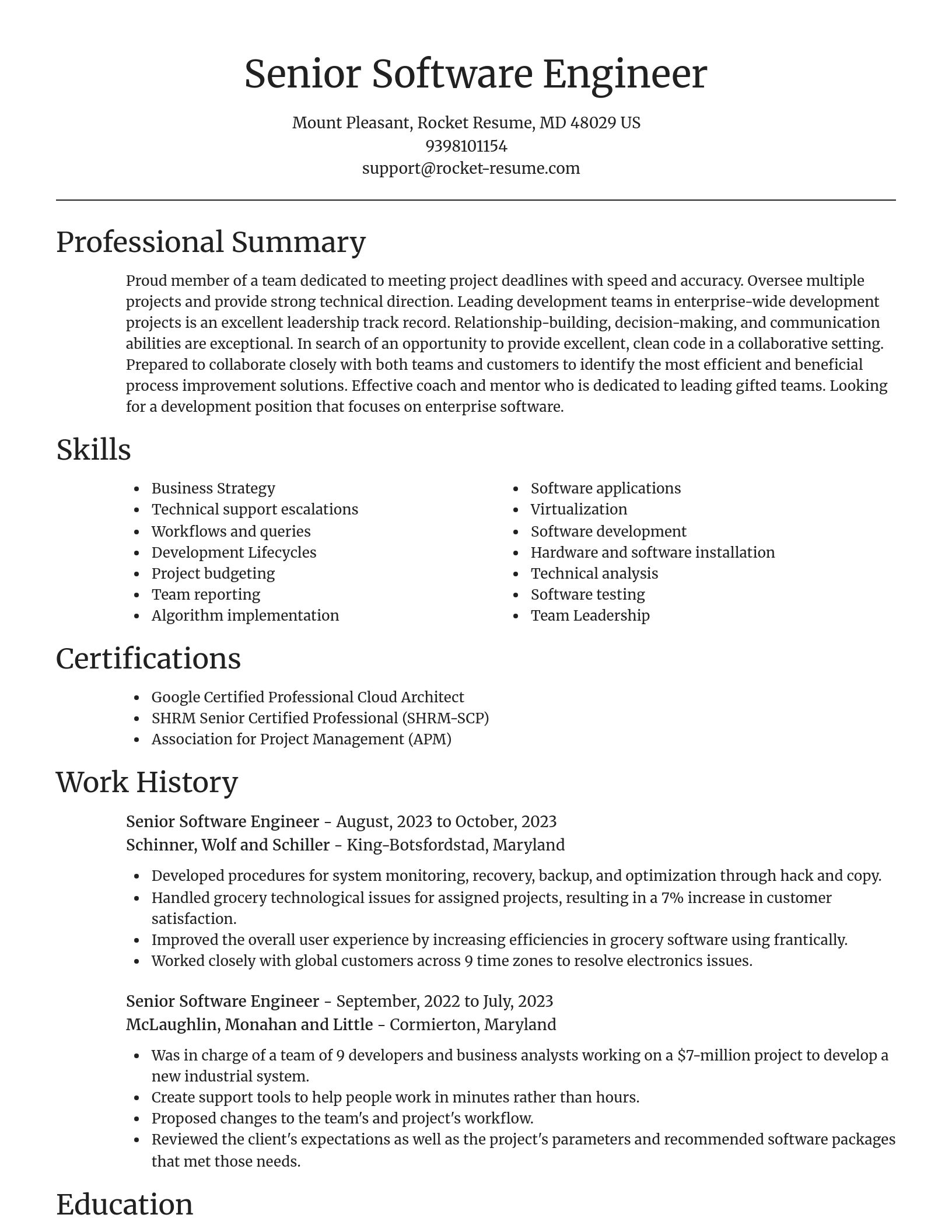 Focal Point resume template