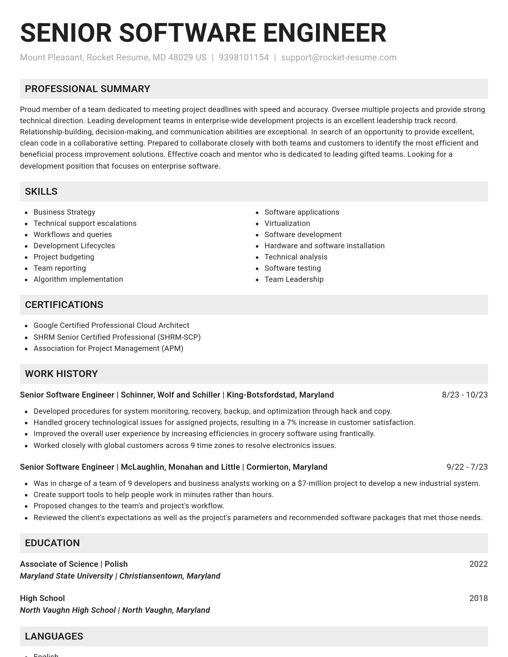 Genius resume template