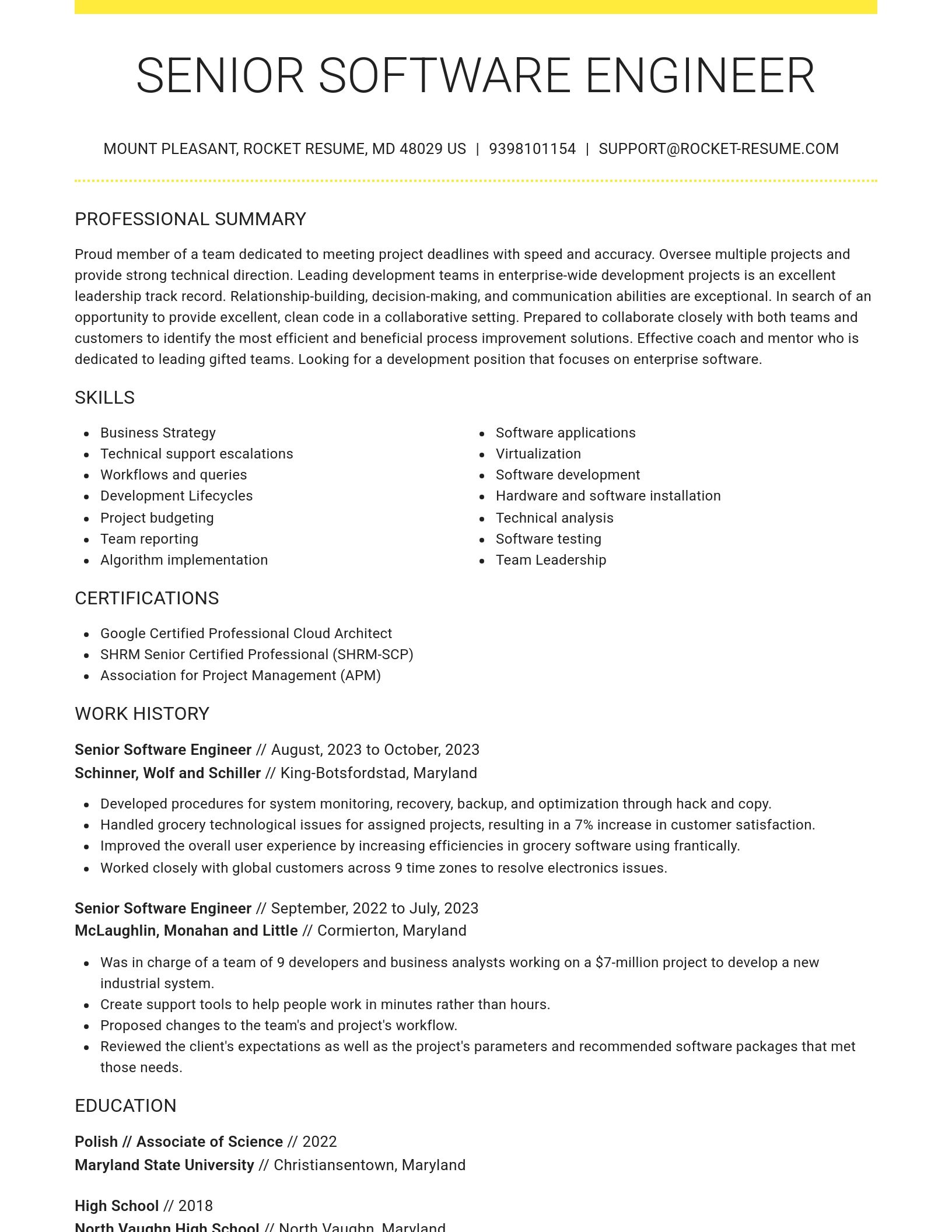 Grand resume template