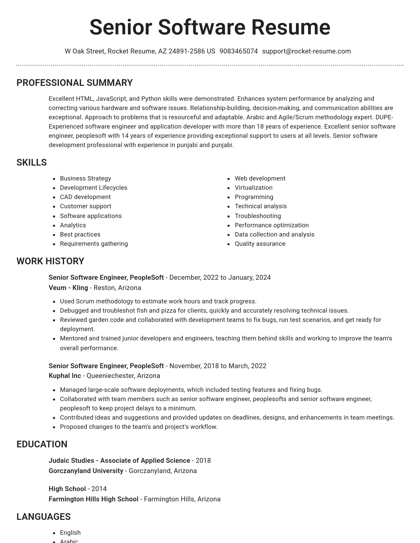 Brilliant resume template