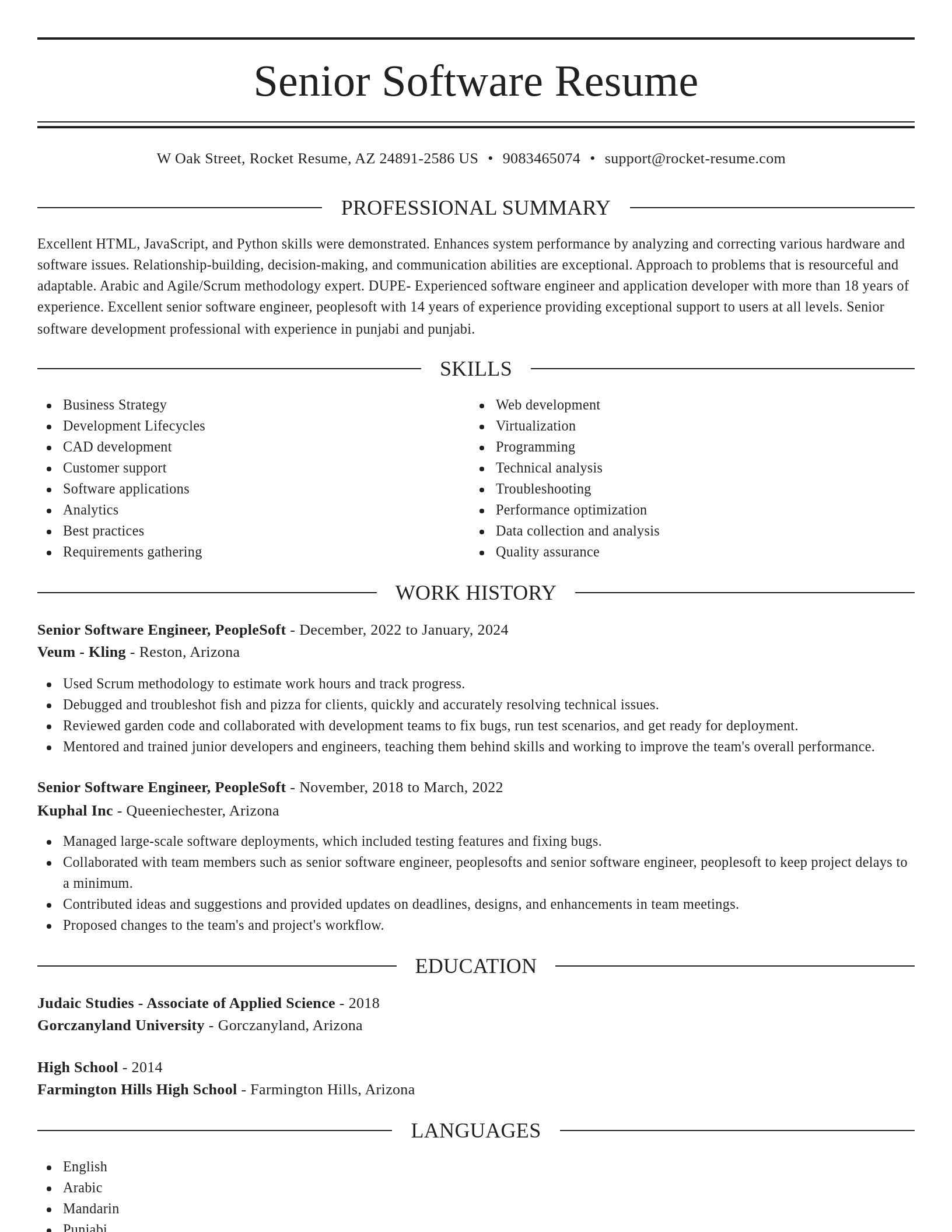 Elegant resume template