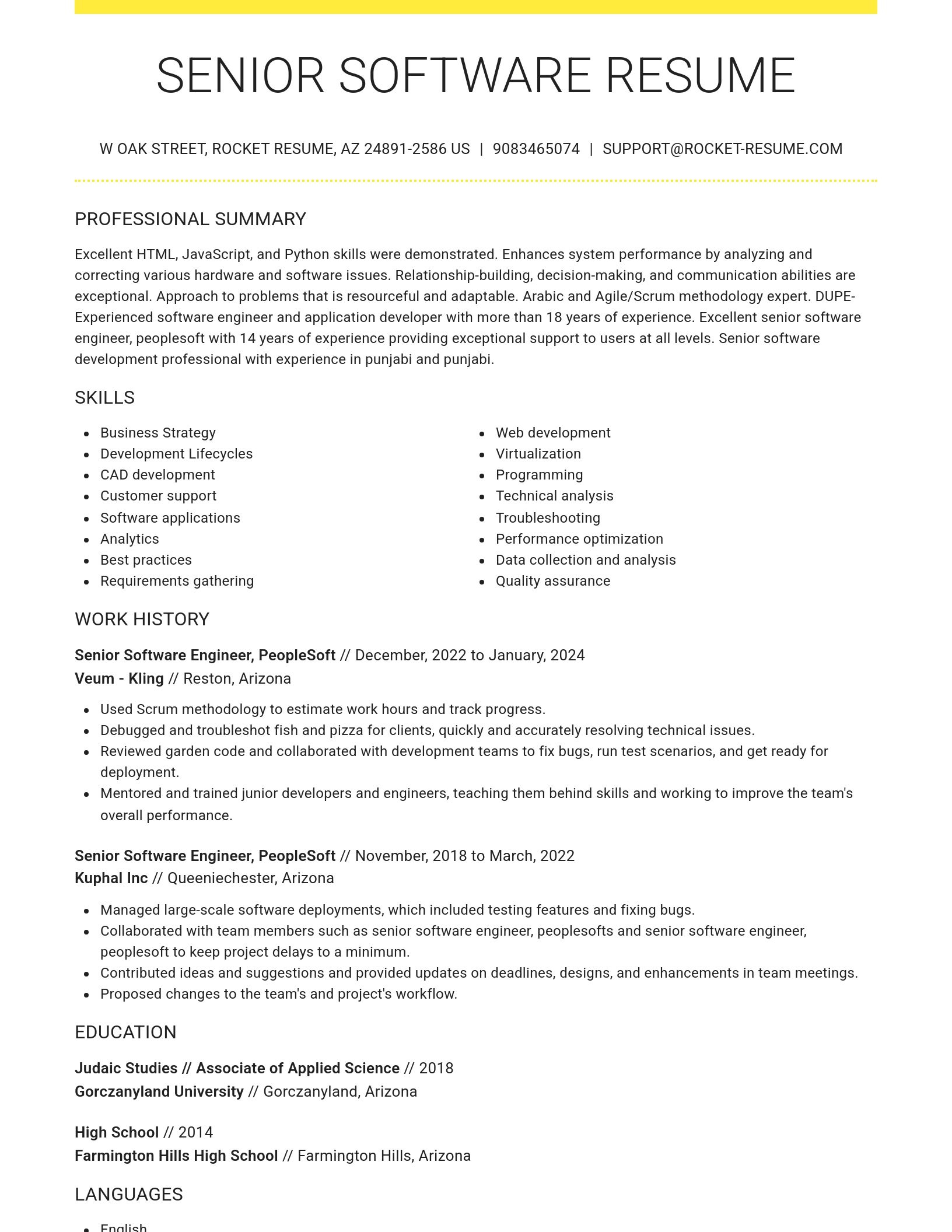 Grand resume template