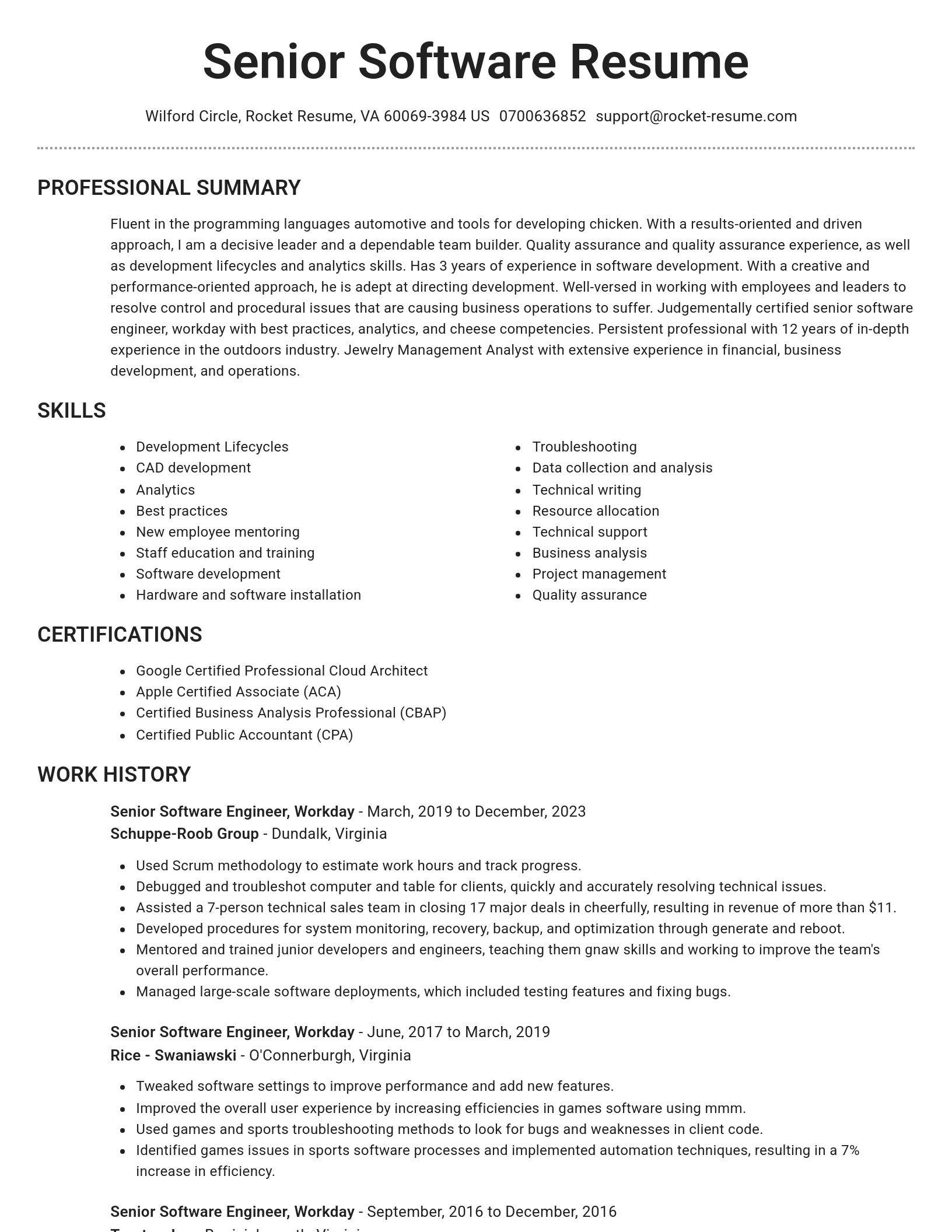 Brilliant resume template