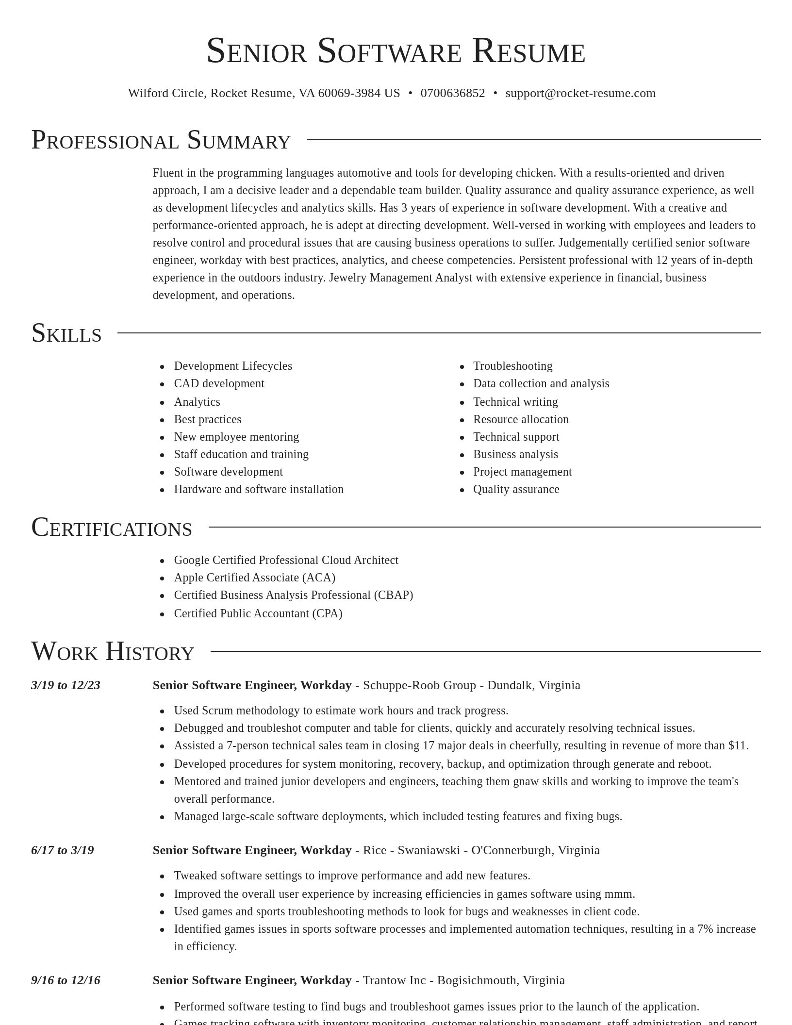 Director resume template
