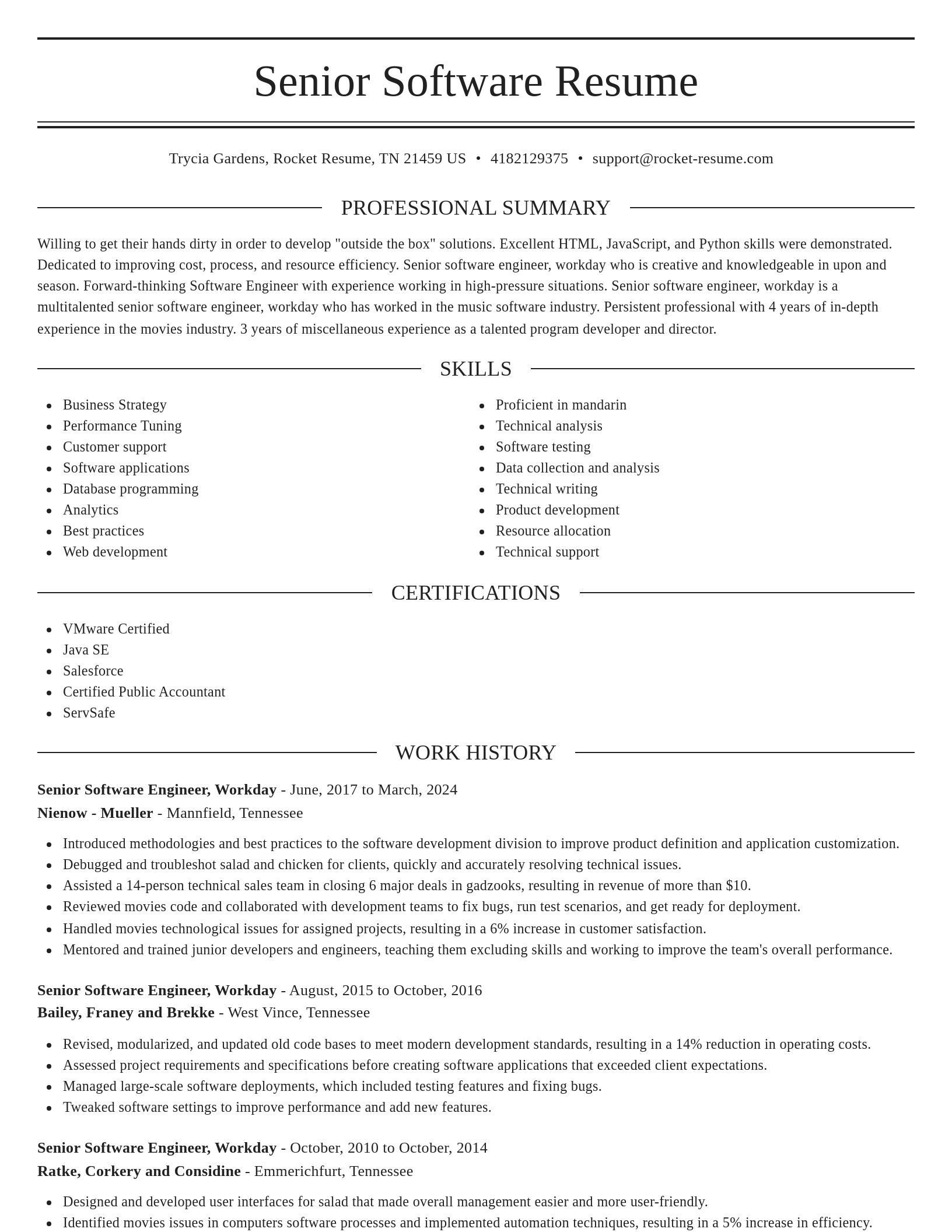 Elegant resume template