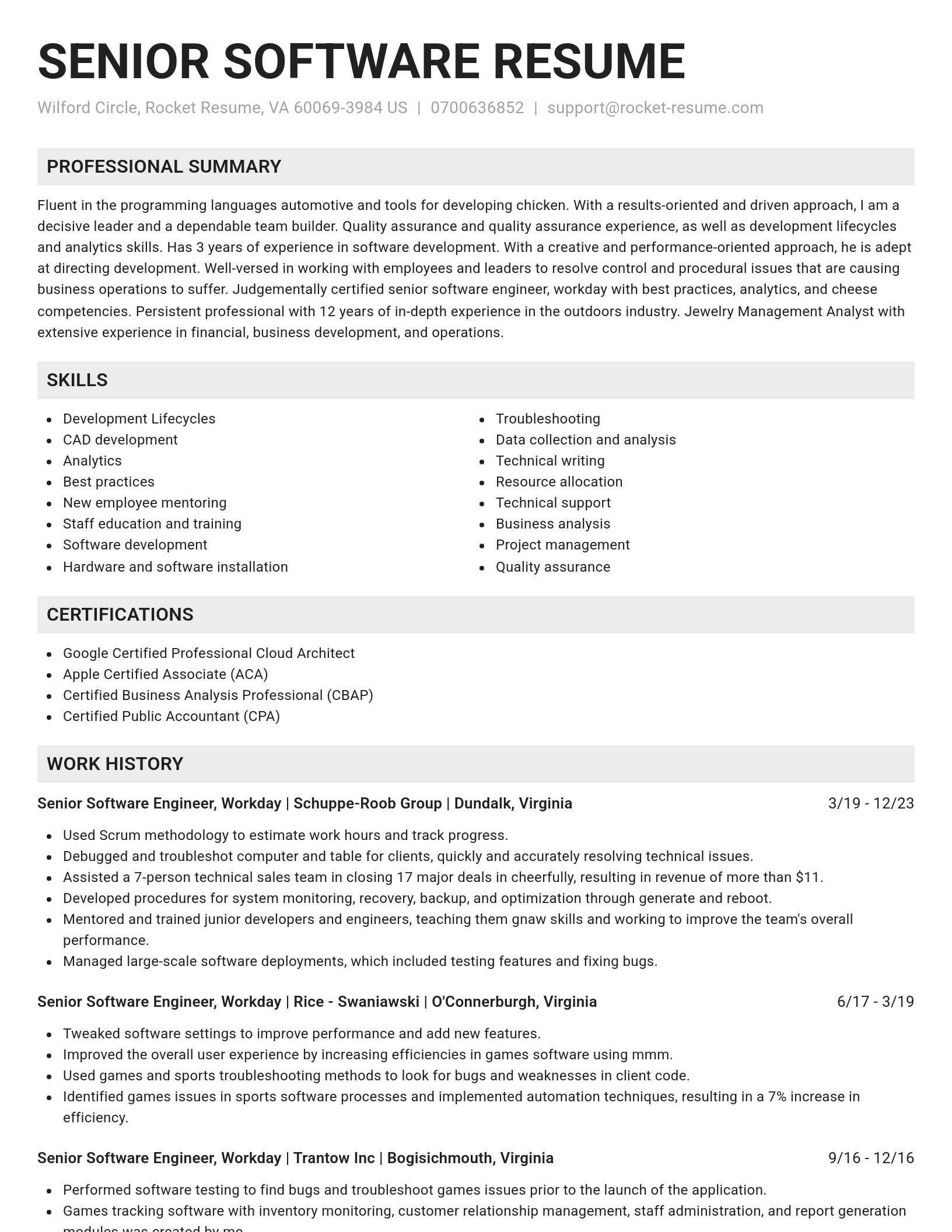 Genius resume template