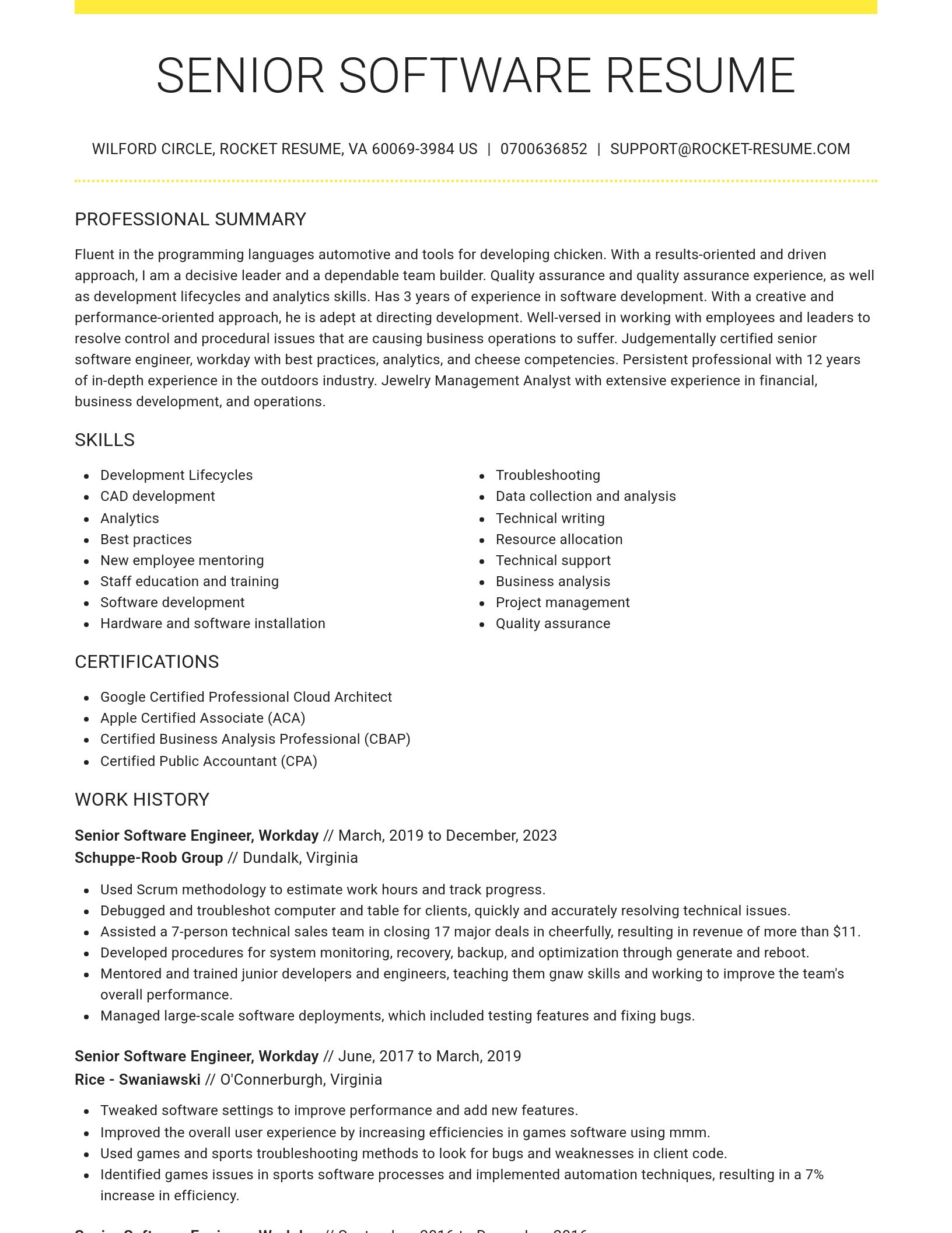 Grand resume template