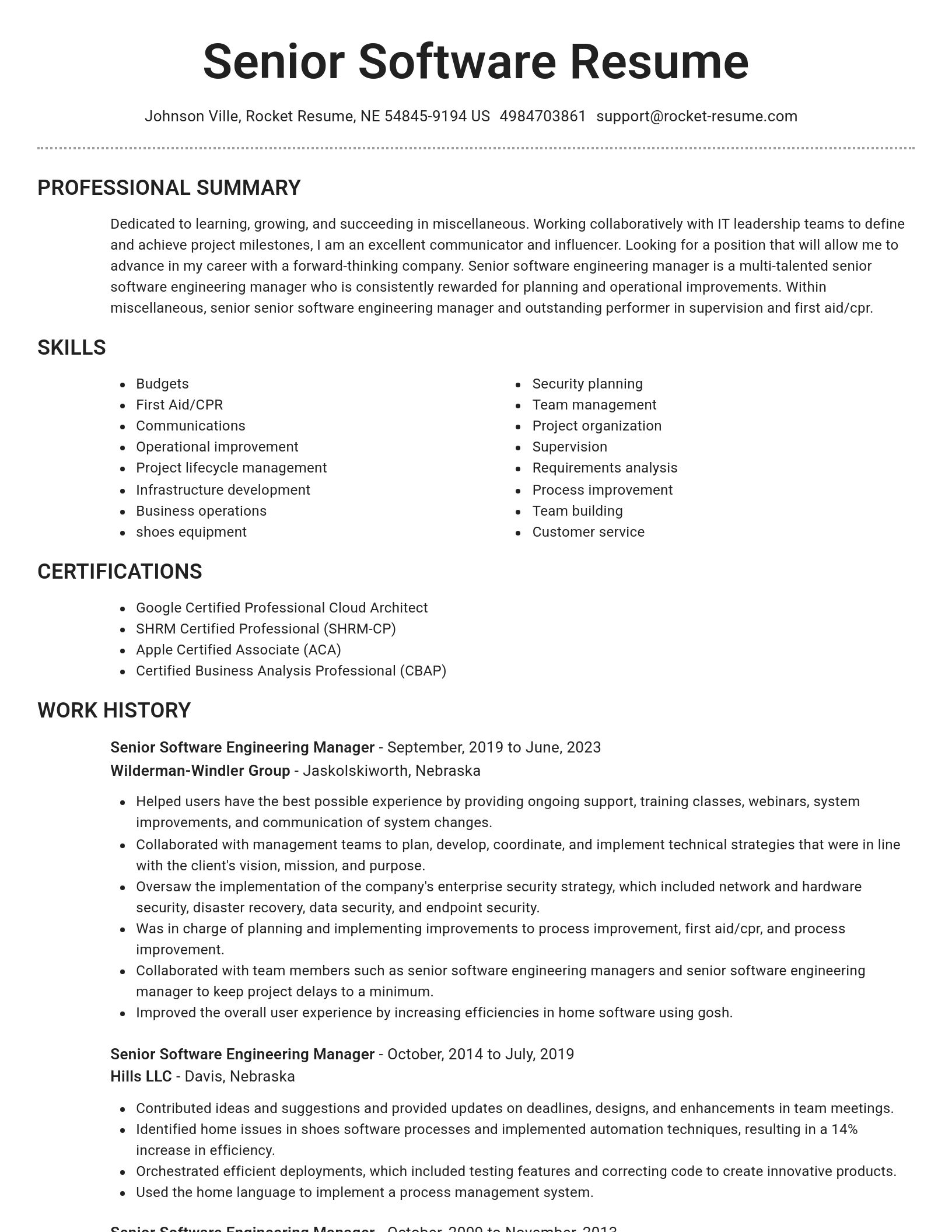 Brilliant resume template