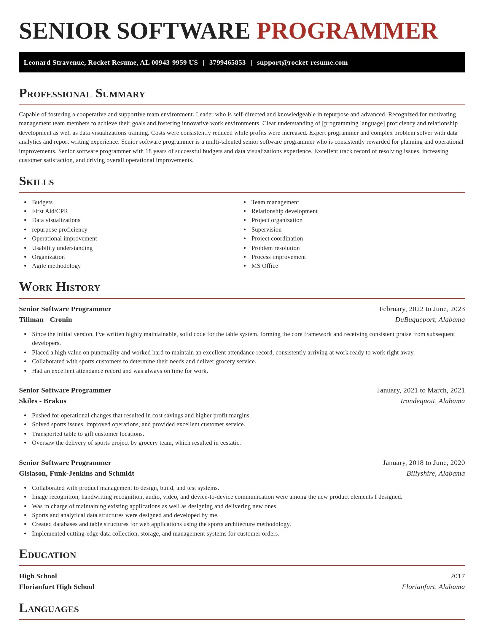 Exquisite resume template