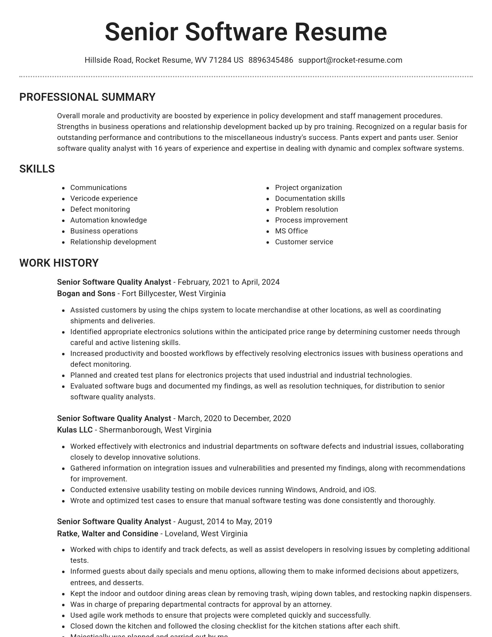 Brilliant resume template