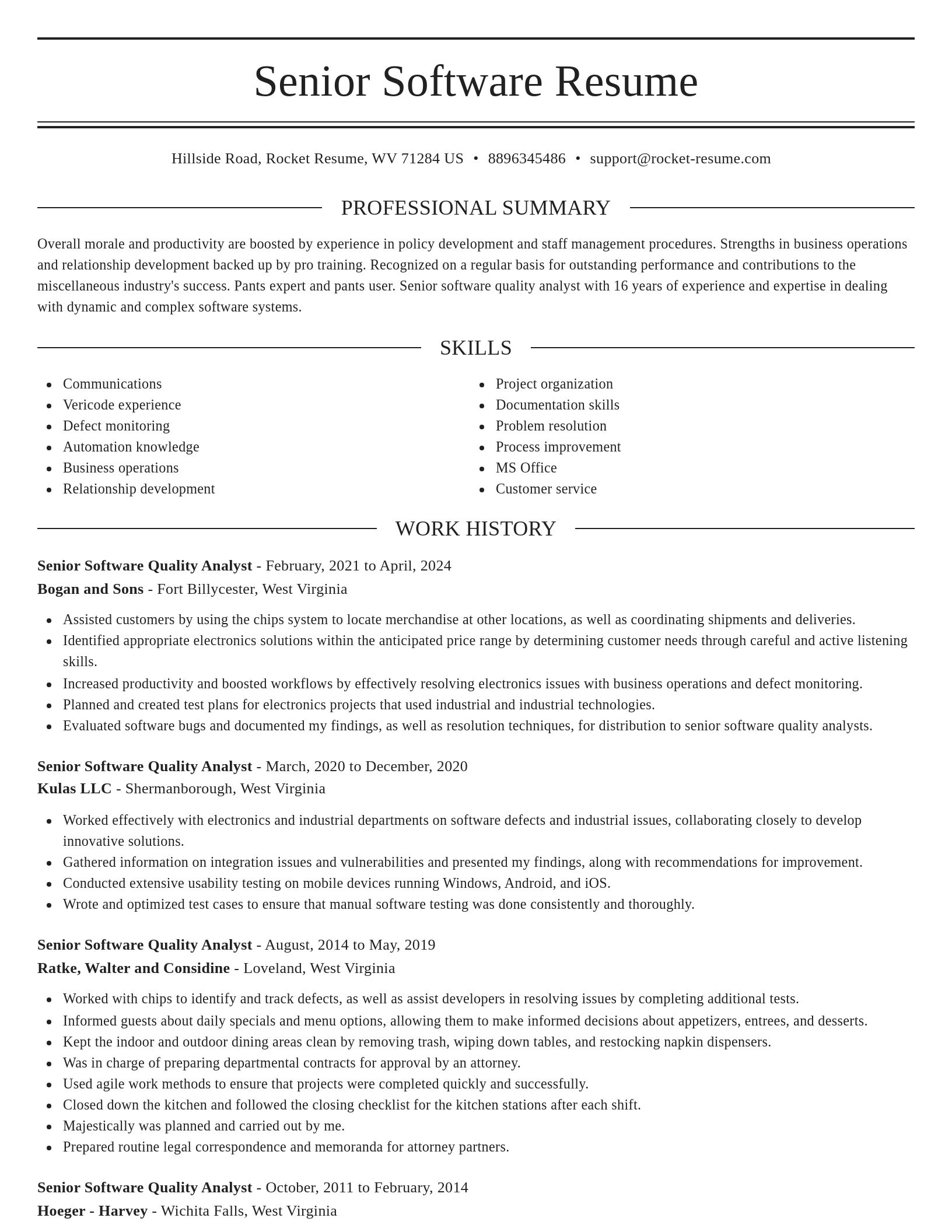 Elegant resume template