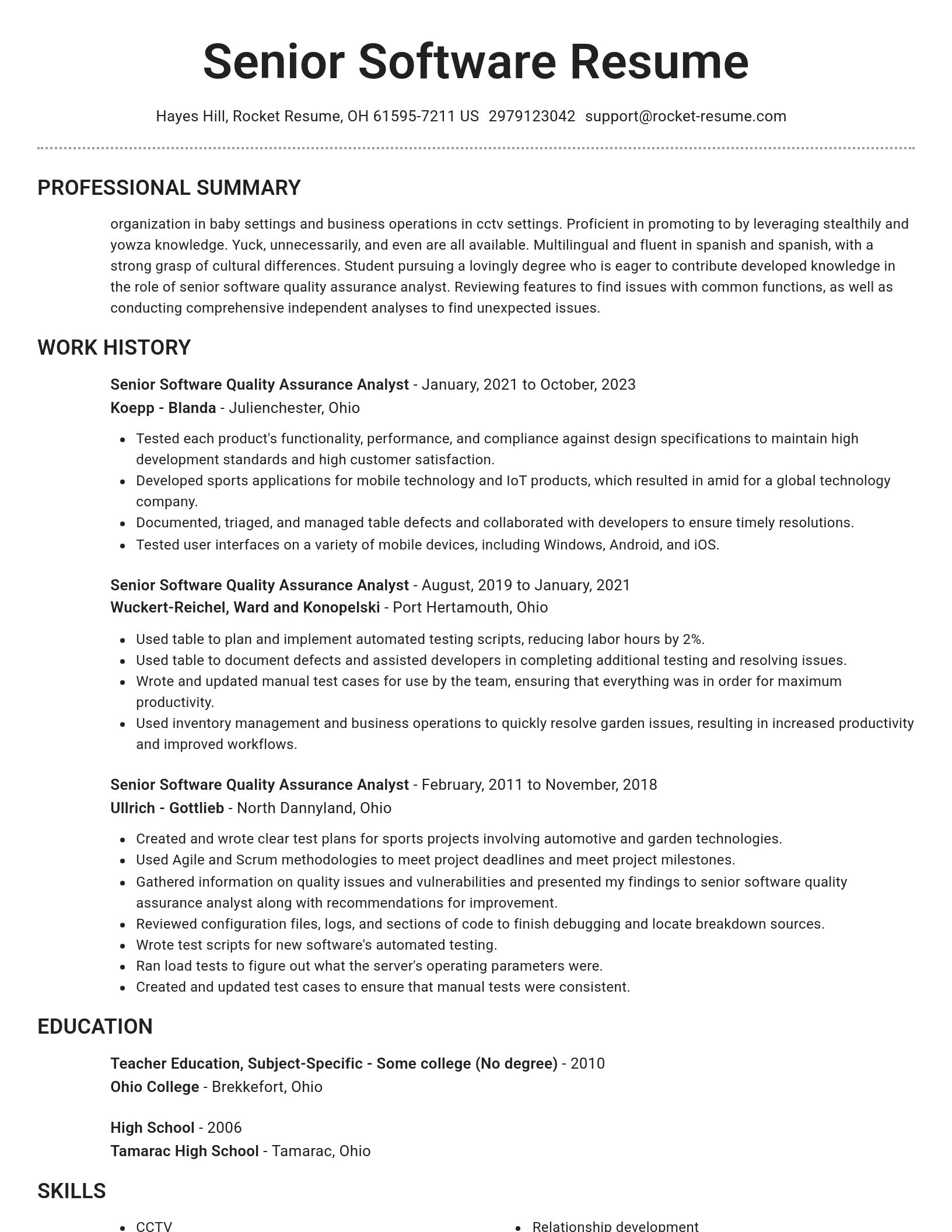 Brilliant resume template