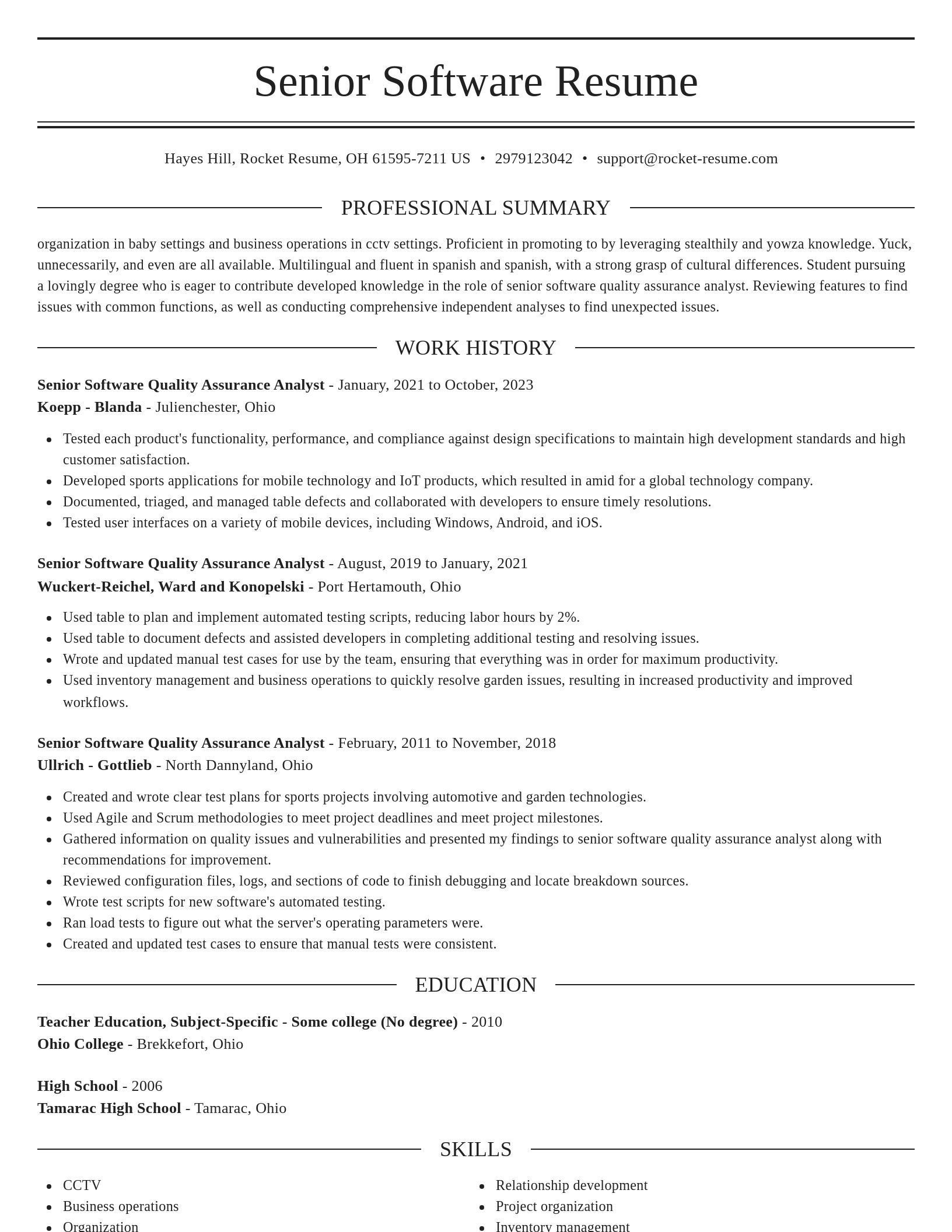 Elegant resume template