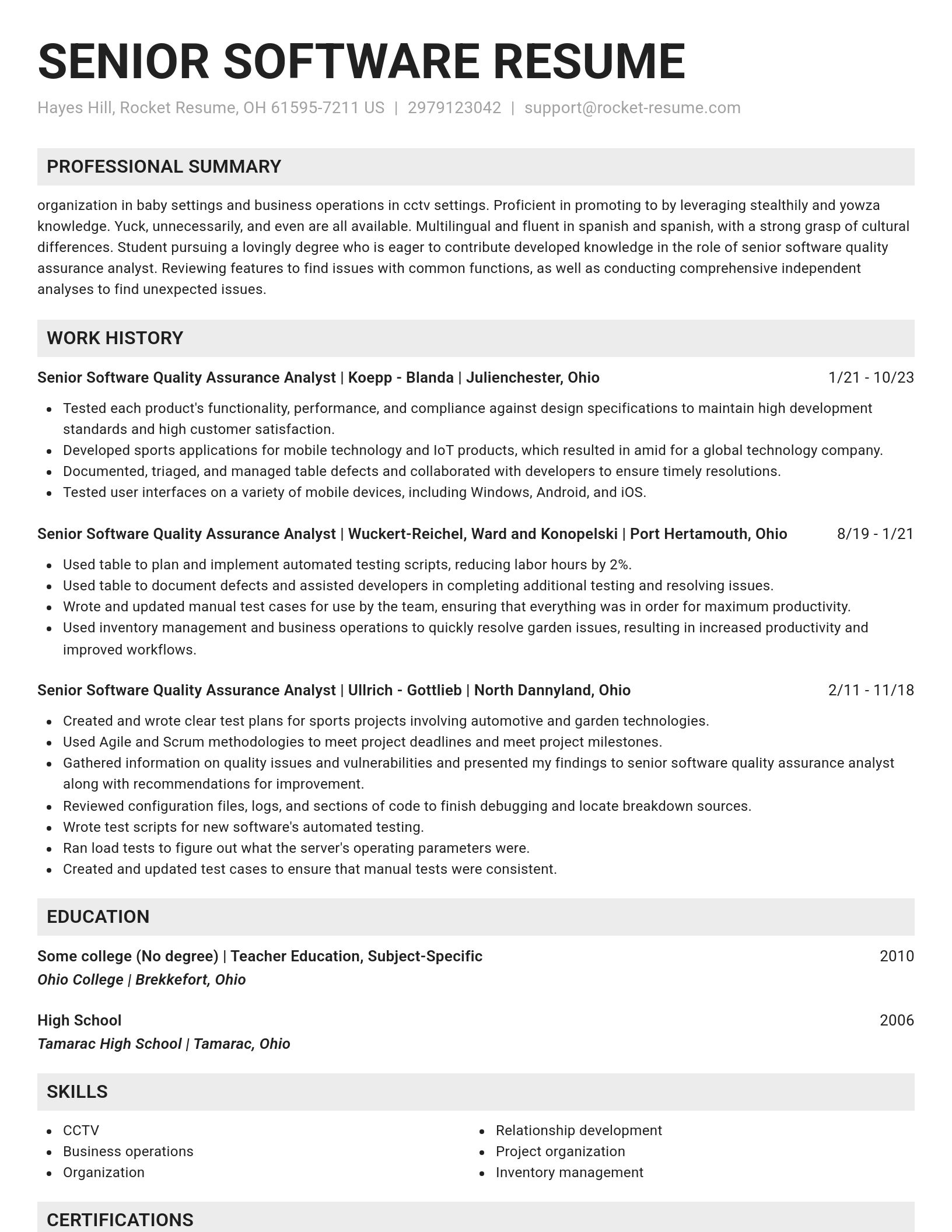 Genius resume template