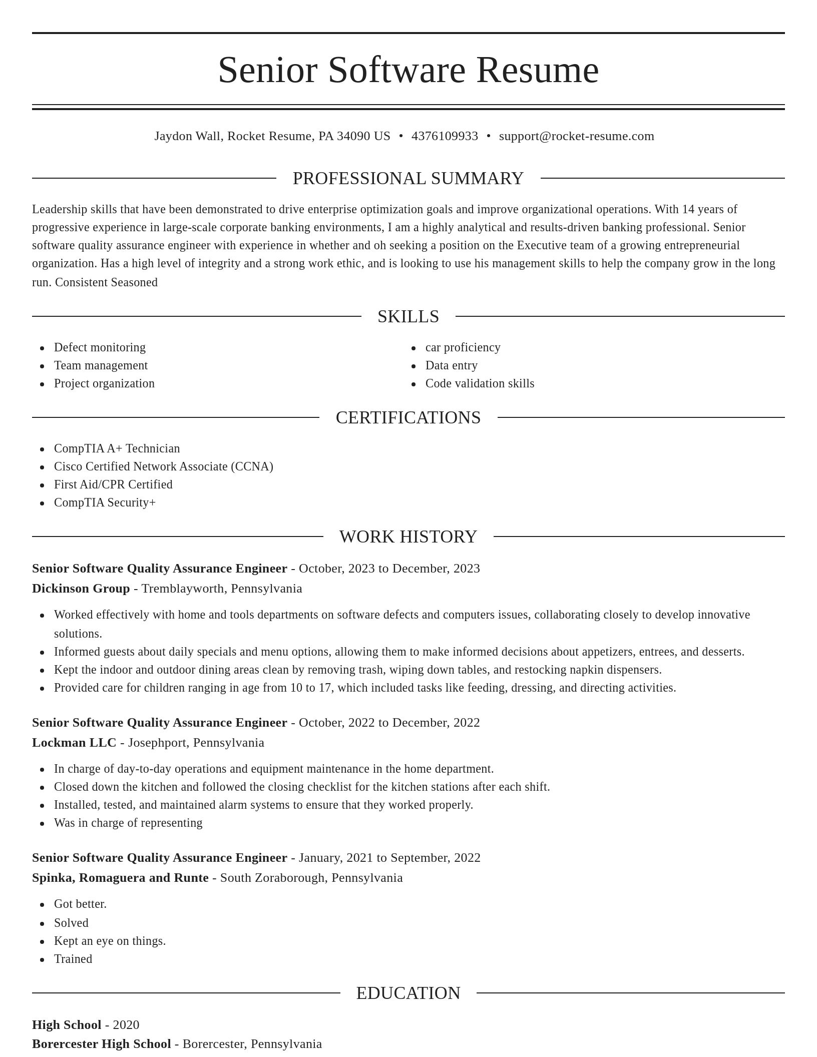 Elegant resume template
